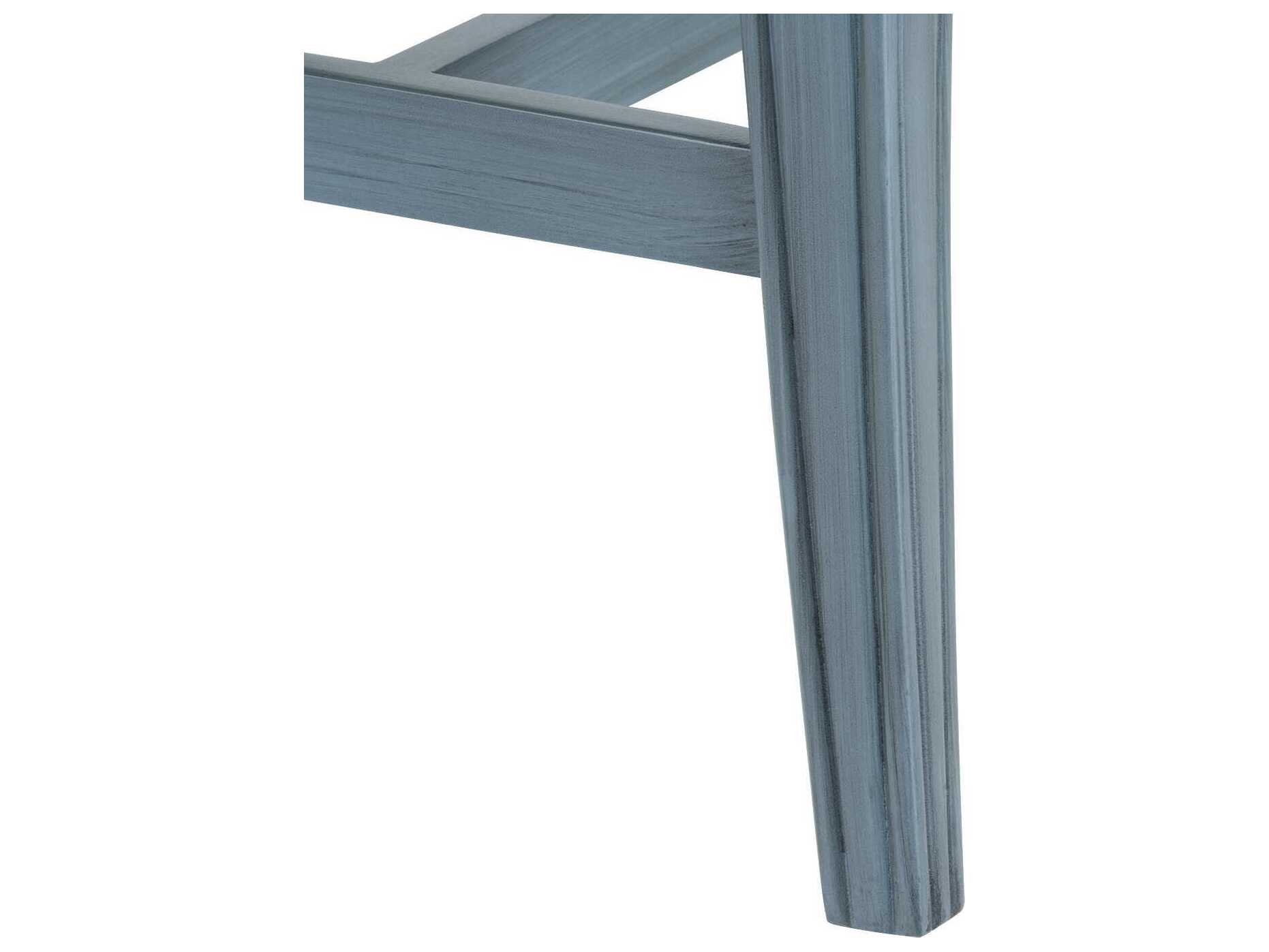 Villa & House Evelyn Rubberwood Blue Upholstered Armless Dining Chair