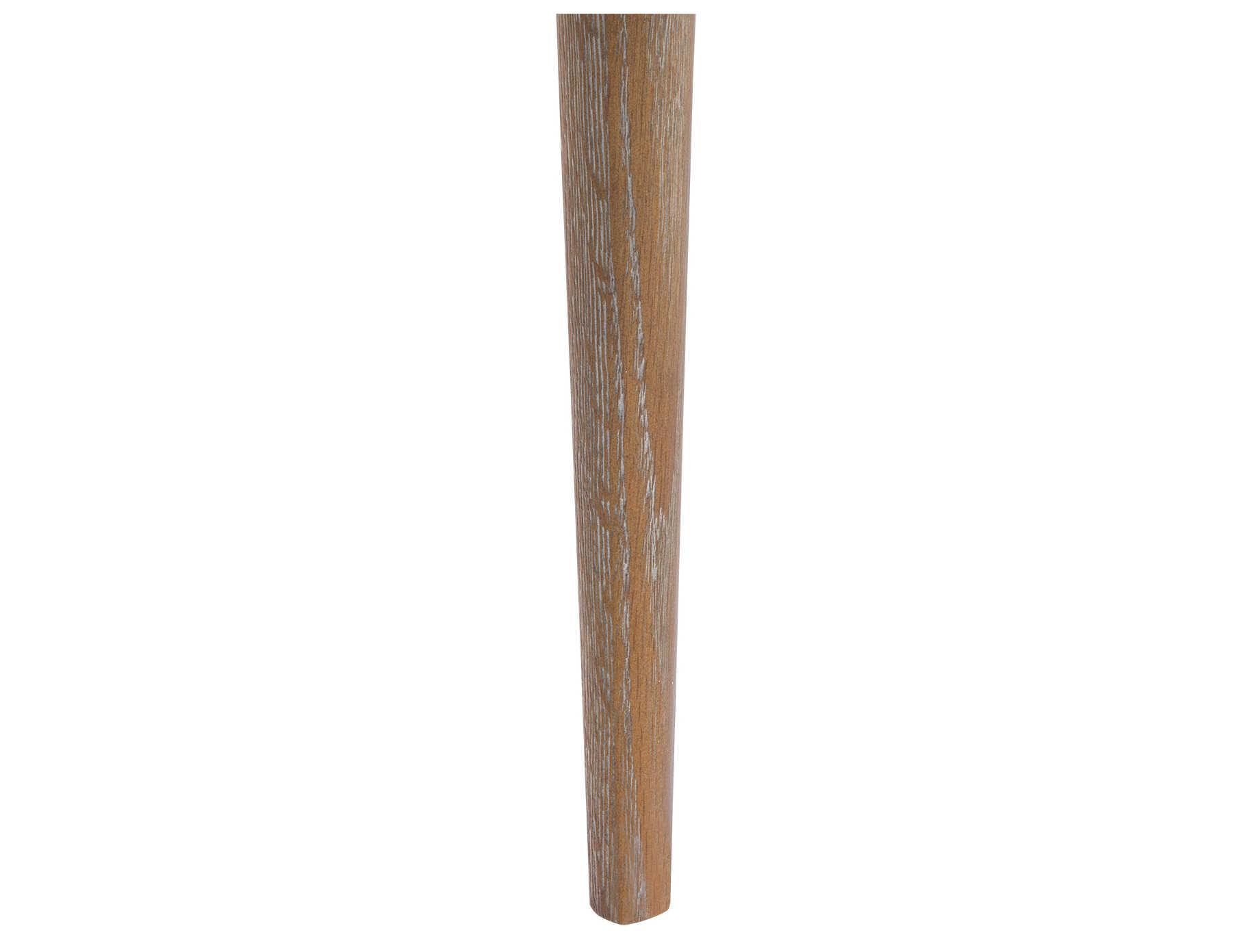 Villa & House Everett Oak Wood Beige Upholstered Armless Dining Chair