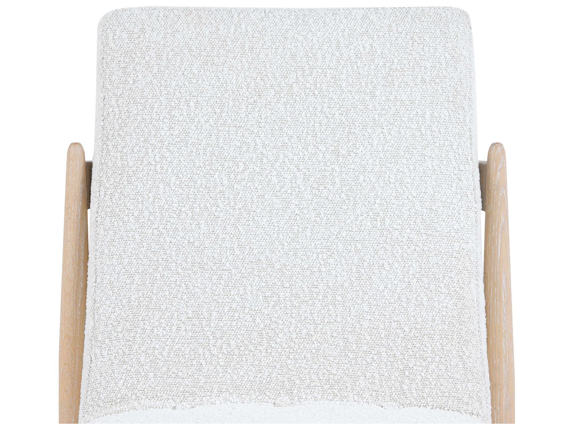 Villa & House Everett Oak Wood Beige Upholstered Armless Dining Chair