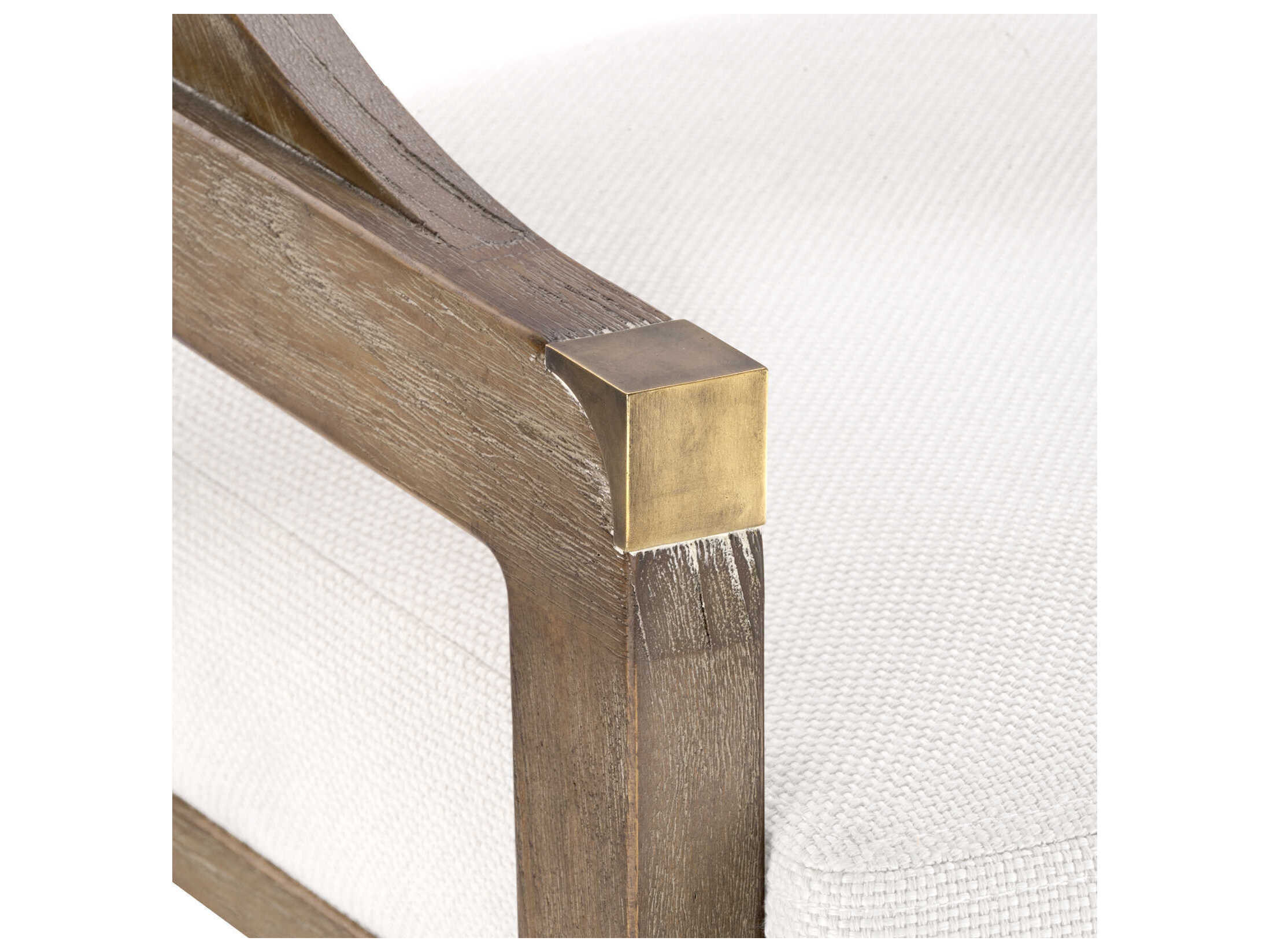 Villa & House Upholstered Mahogany Wood Driftwood Counter Stool