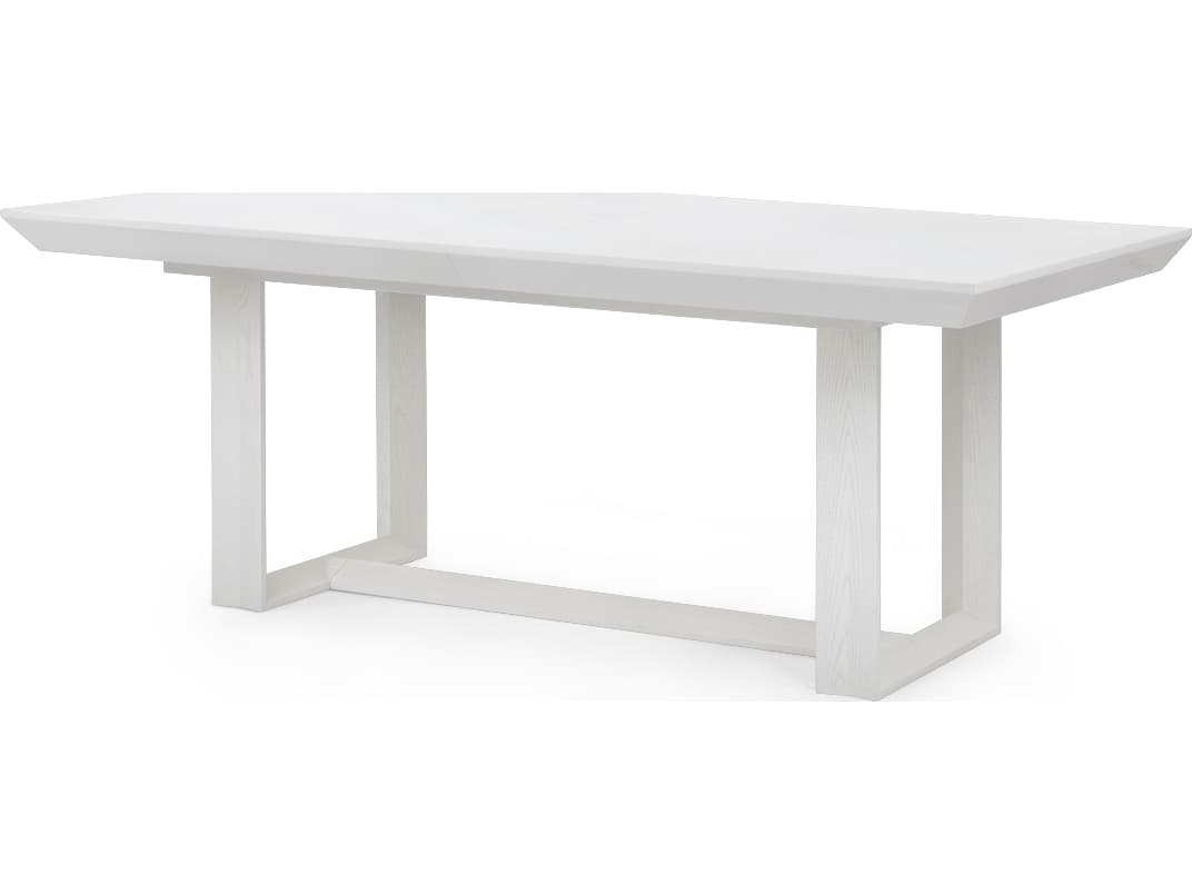 Villa & House Finn Rectangular Wood Glazed Whisper White Dining Table