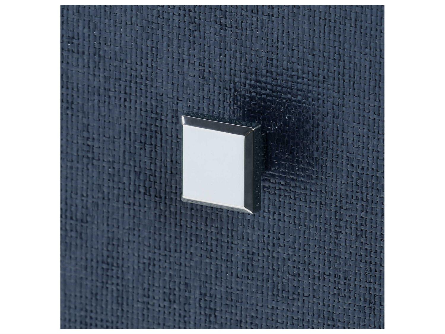 Villa & House 2-Drawers Blue Solid Wood Nightstand