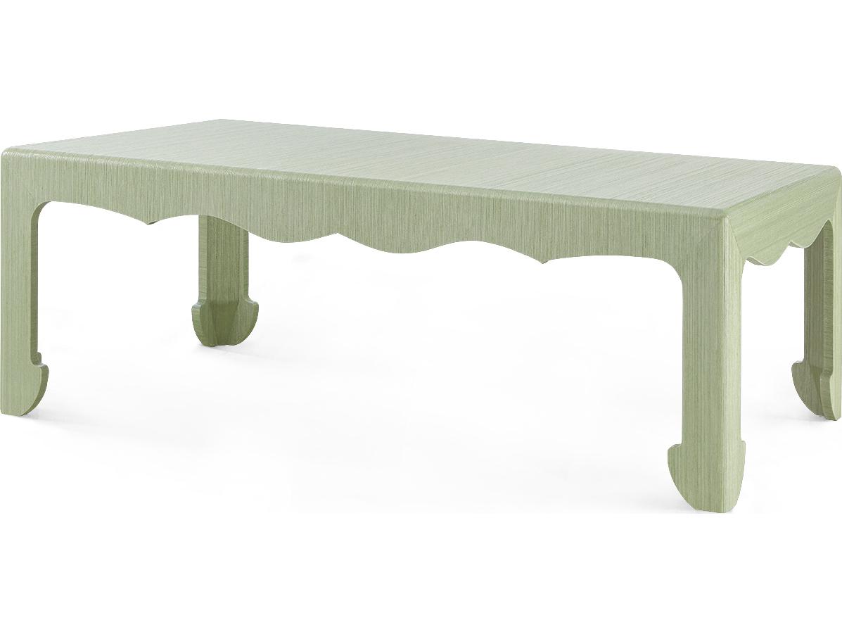 Villa & House Gianna Rectangular Wood Spring Green Coffee Table