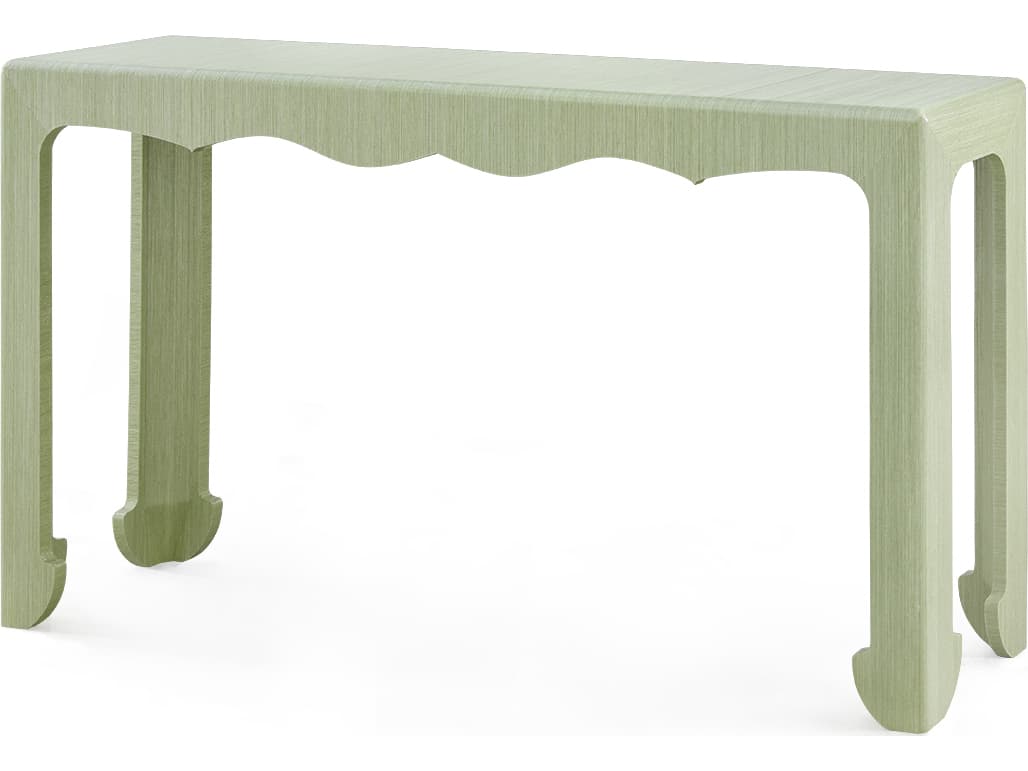 Villa & House Gianna Rectangular Wood Spring Green Console Table