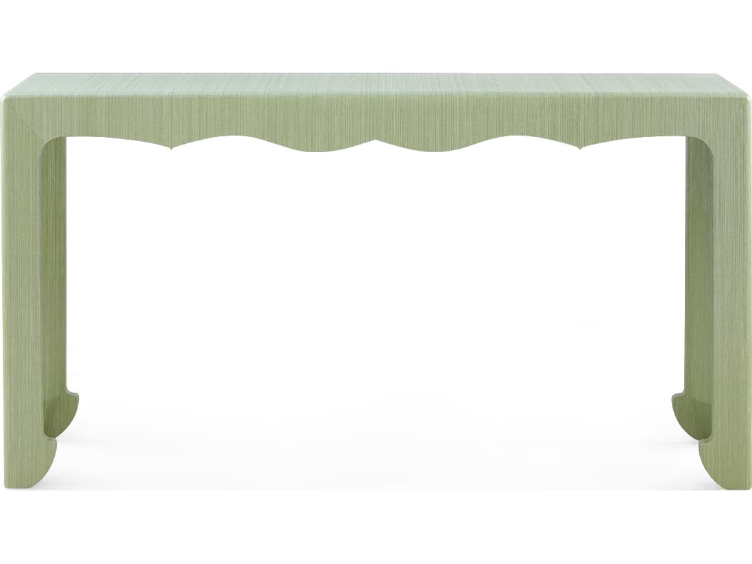 Villa & House Gianna Rectangular Wood Spring Green Console Table