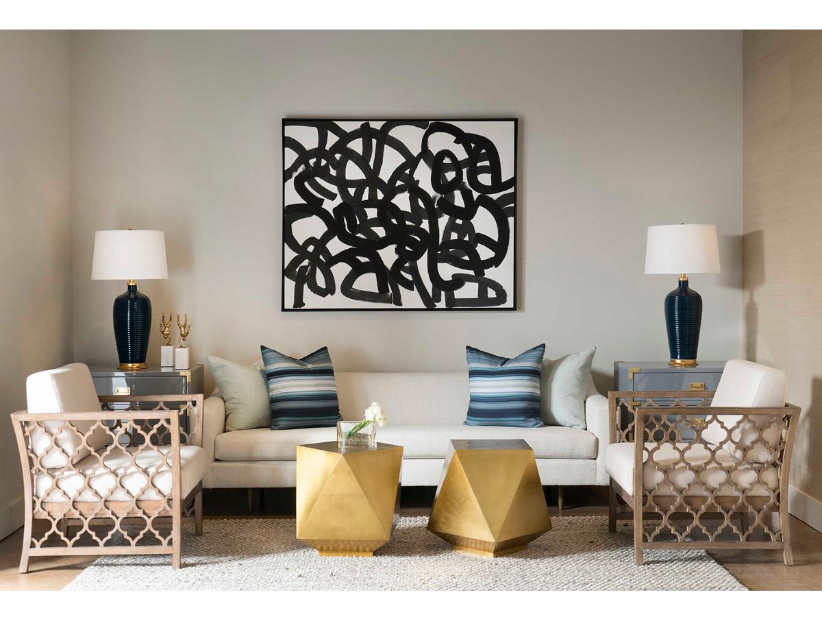 Villa & House Metal Light Antique End Table