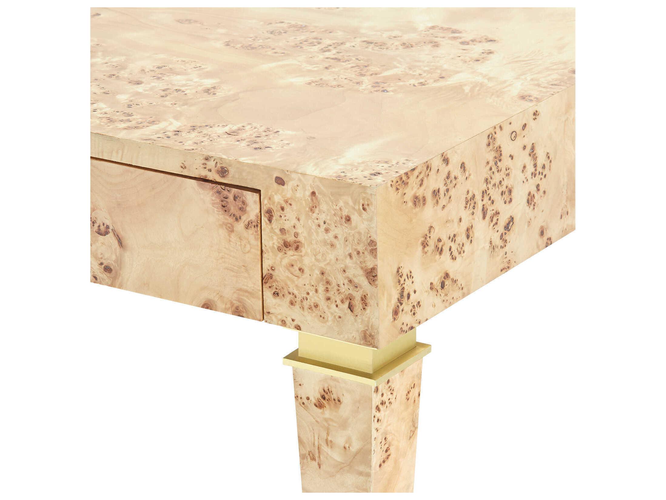 Villa & House Burl Gold Oak Wood Writing Desk