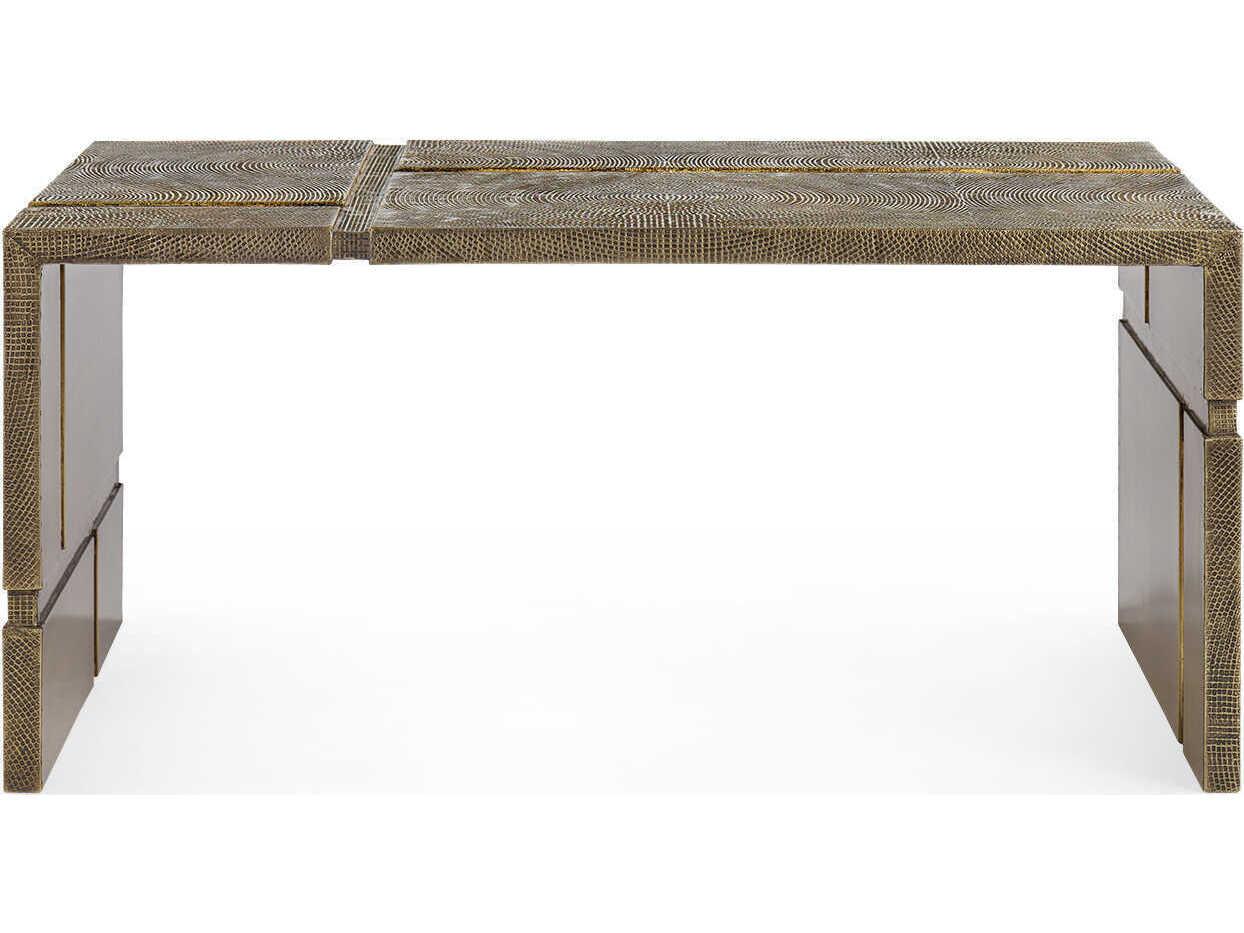 Villa & House Rectangular Metal Antique Brass Coffee Table