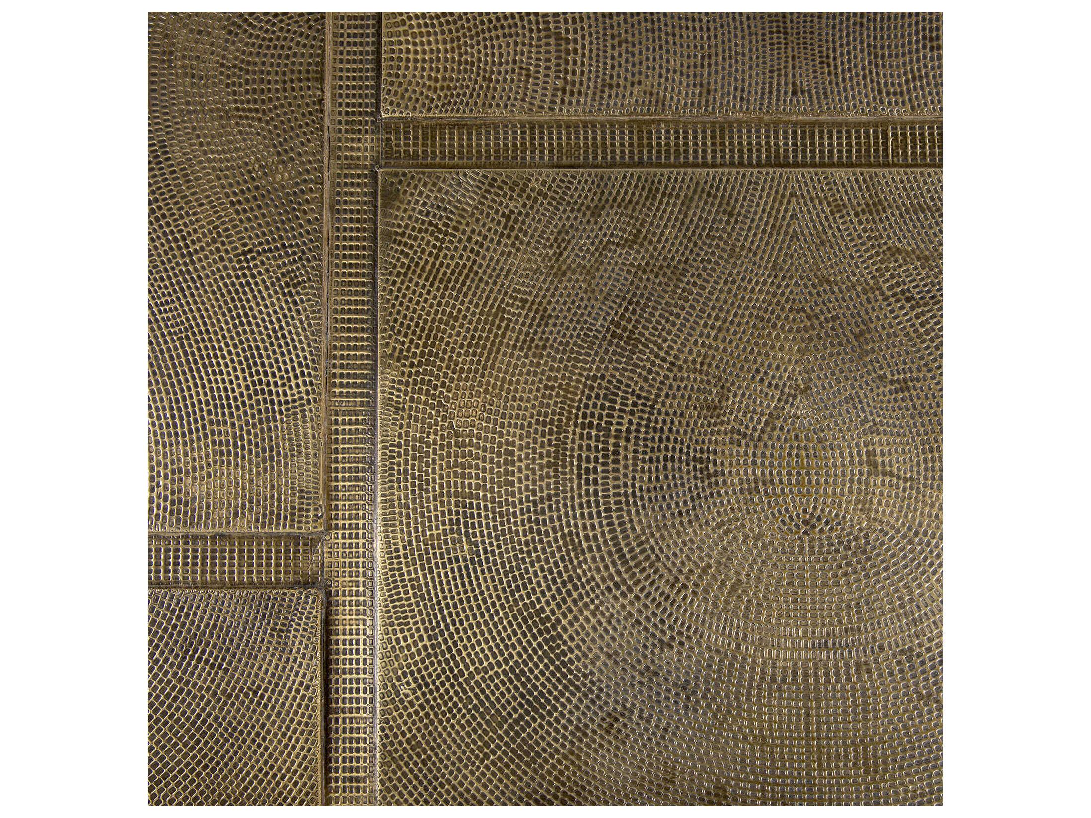 Villa & House Rectangular Metal Antique Brass Coffee Table