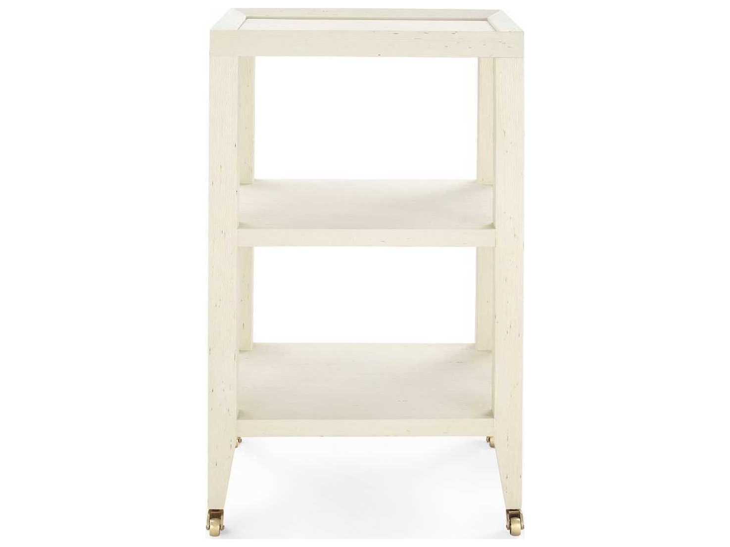 Villa & House Isadora Rectangular Canvas Cream End Table