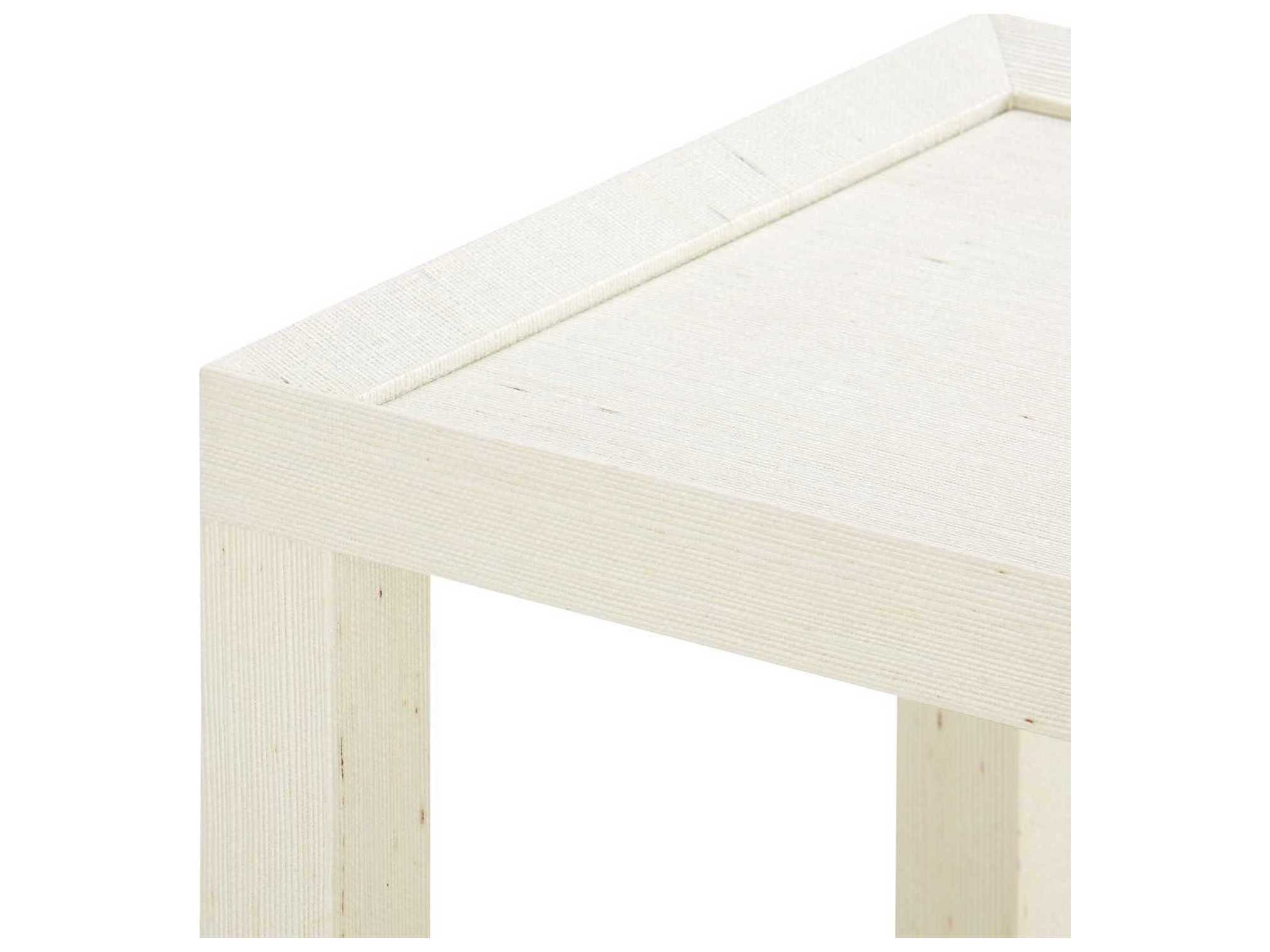 Villa & House Isadora Rectangular Canvas Cream End Table