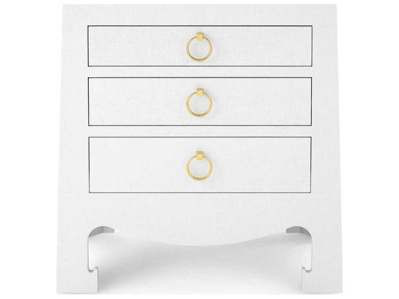 Villa & House 3-Drawers Gold Nightstand