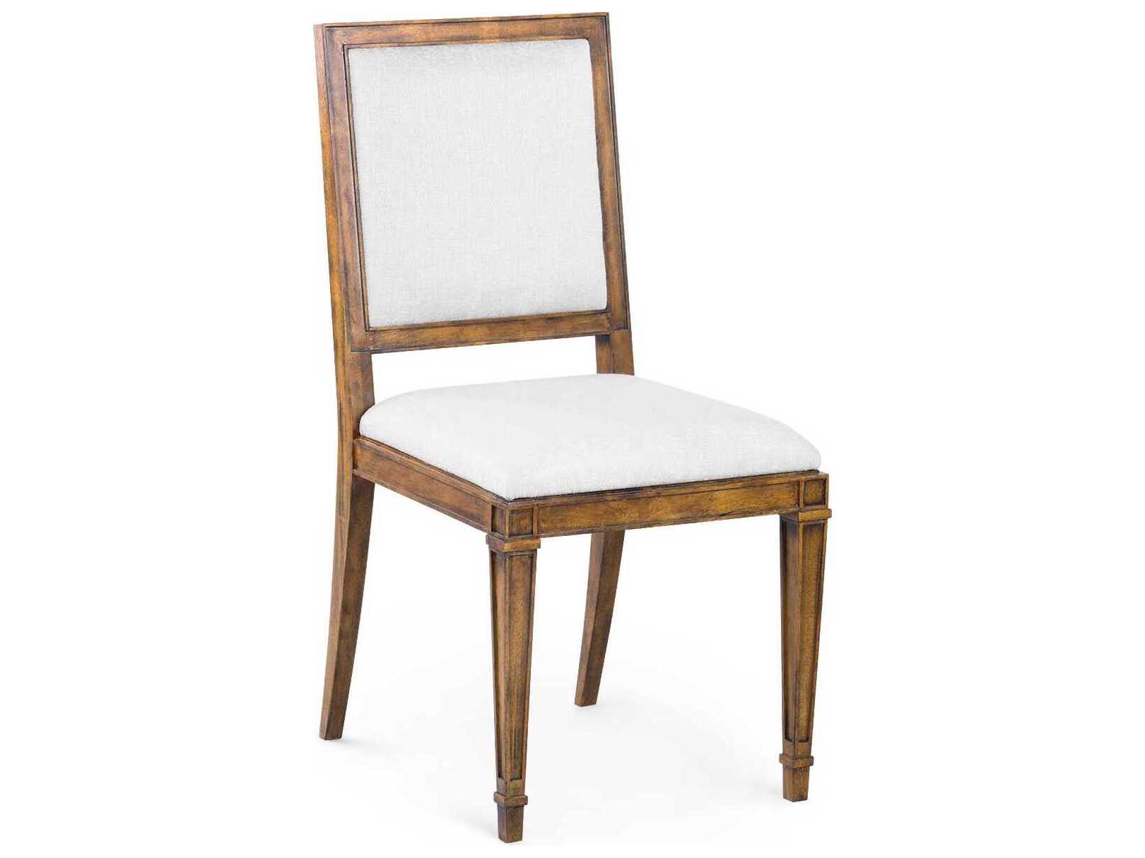 Villa & House Jackson Rubberwood Brown Upholstered Armless Dining Chair