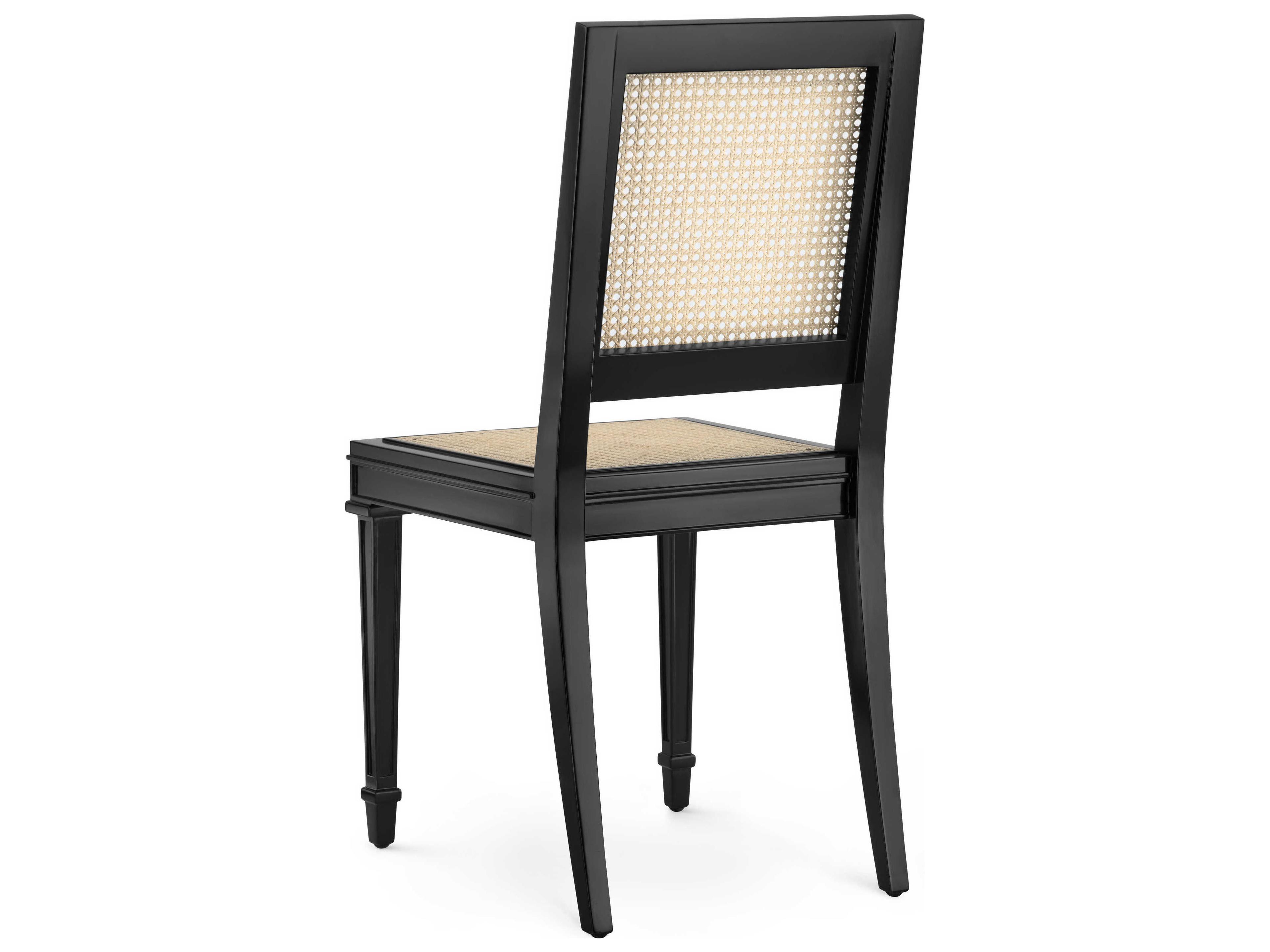 Villa & House Mahogany Wood Black Side Dining Chair