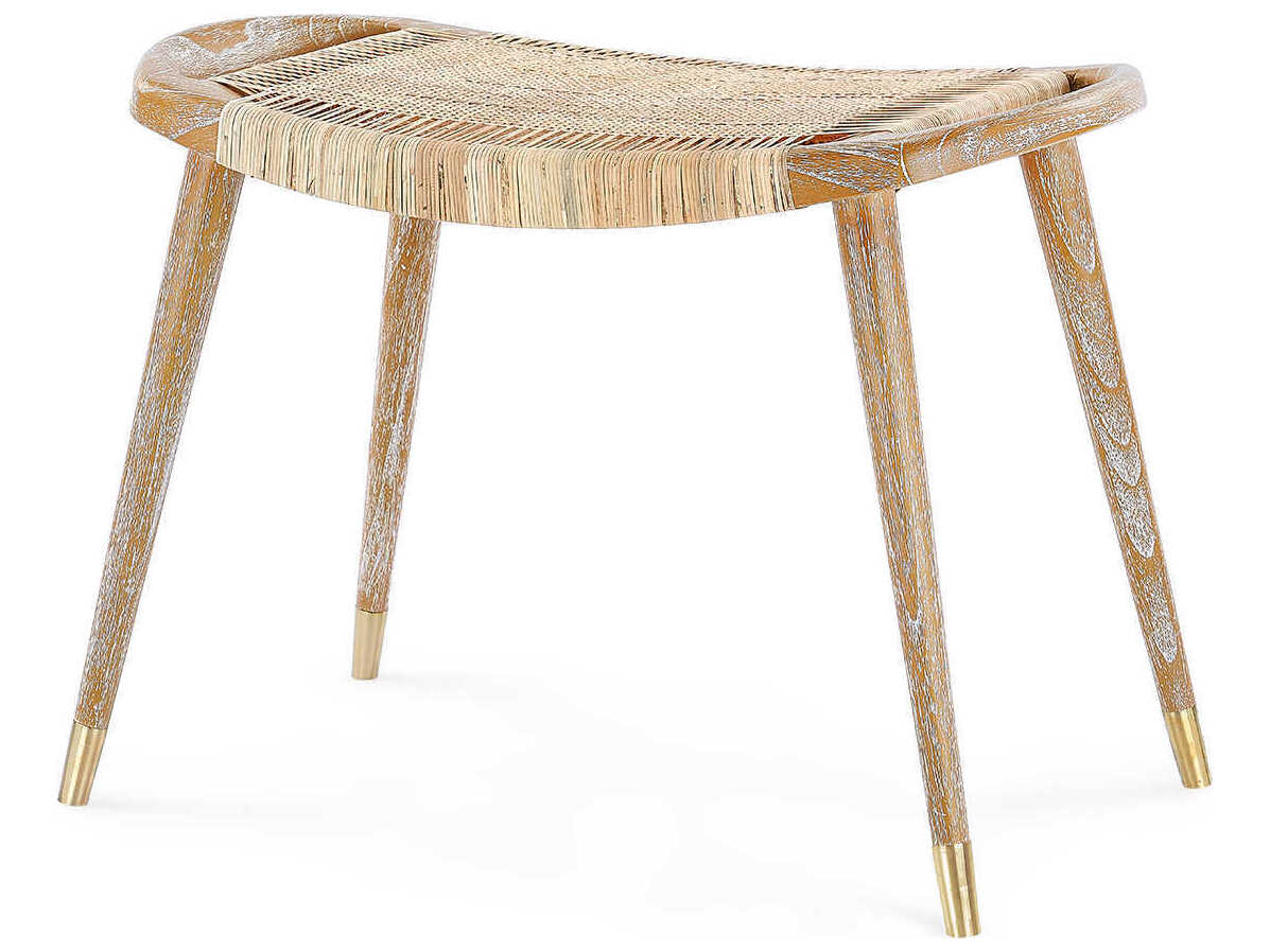 Villa & House Natural Brown Gold Accent Stool