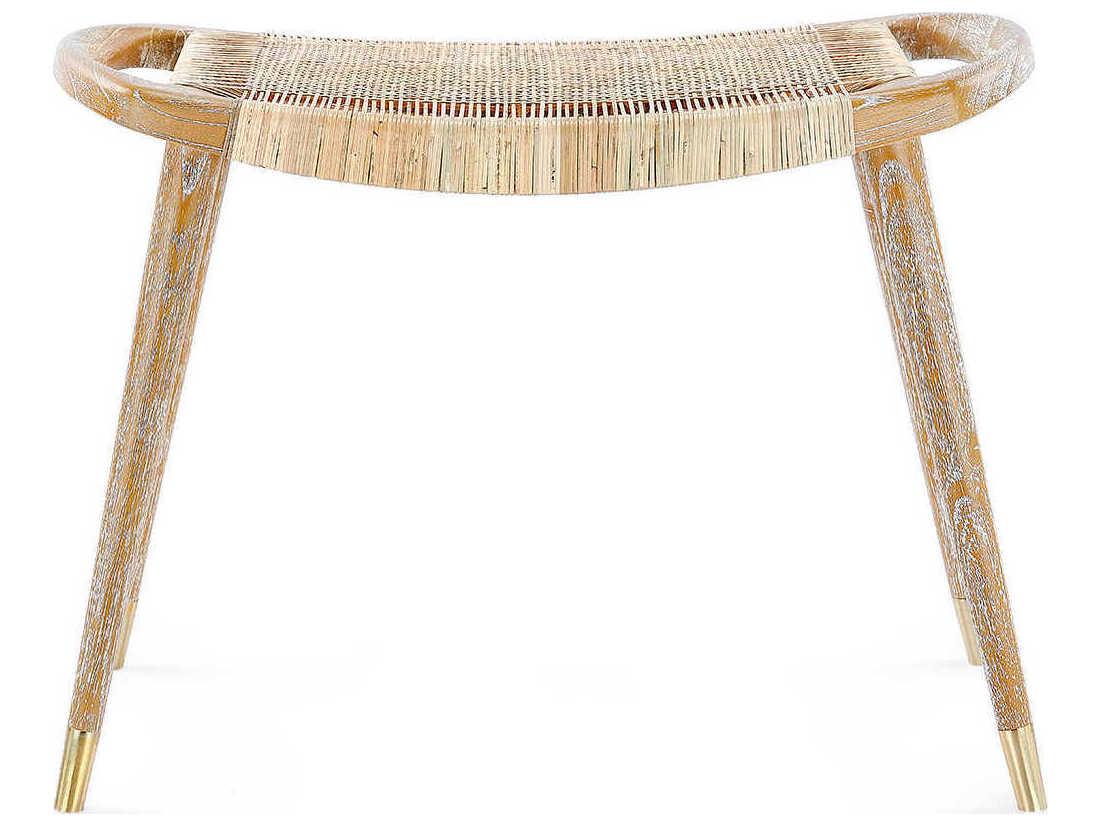 Villa & House Natural Brown Gold Accent Stool