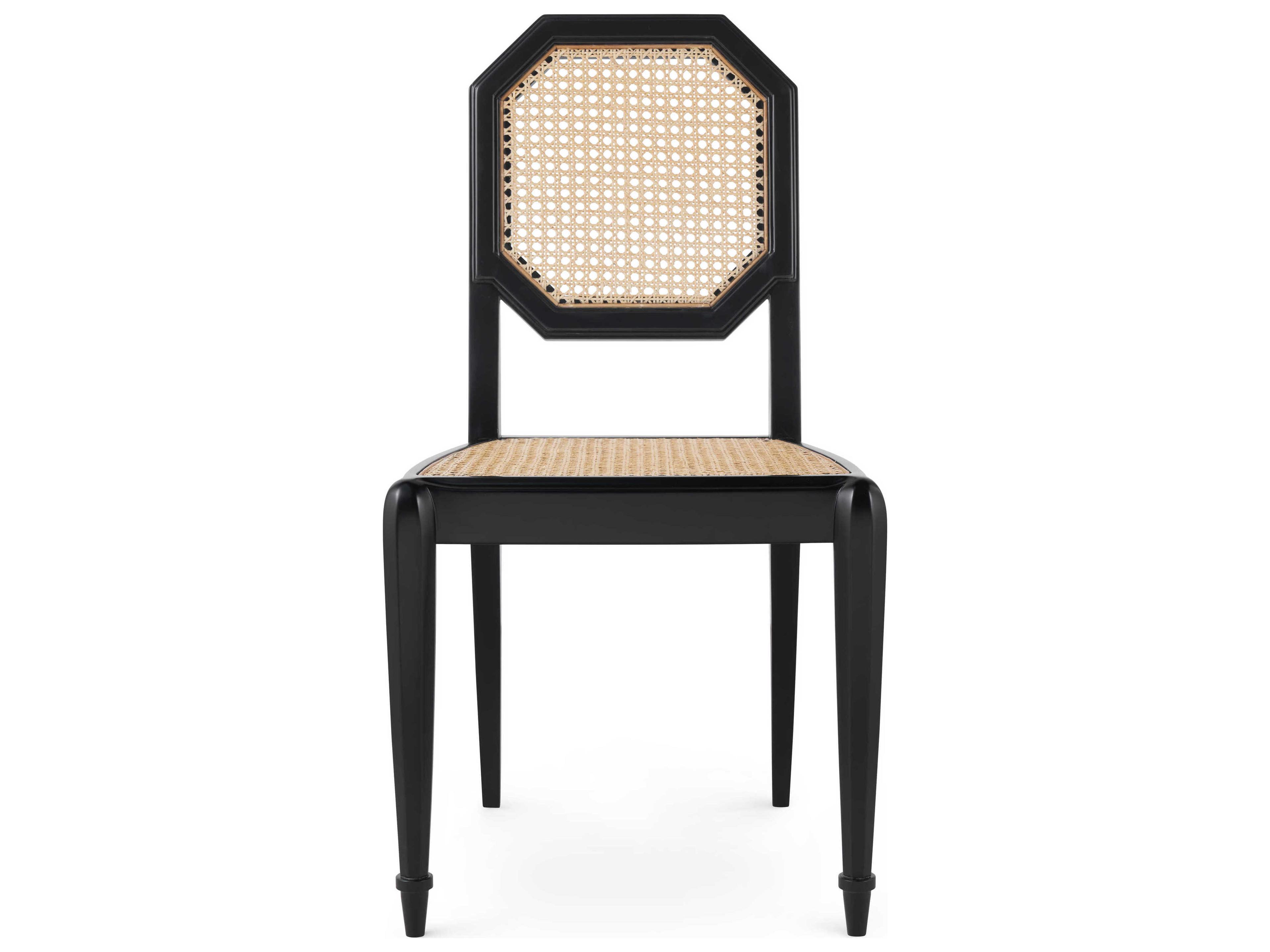 Villa & House Mahogany Wood Black Side Dining Chair