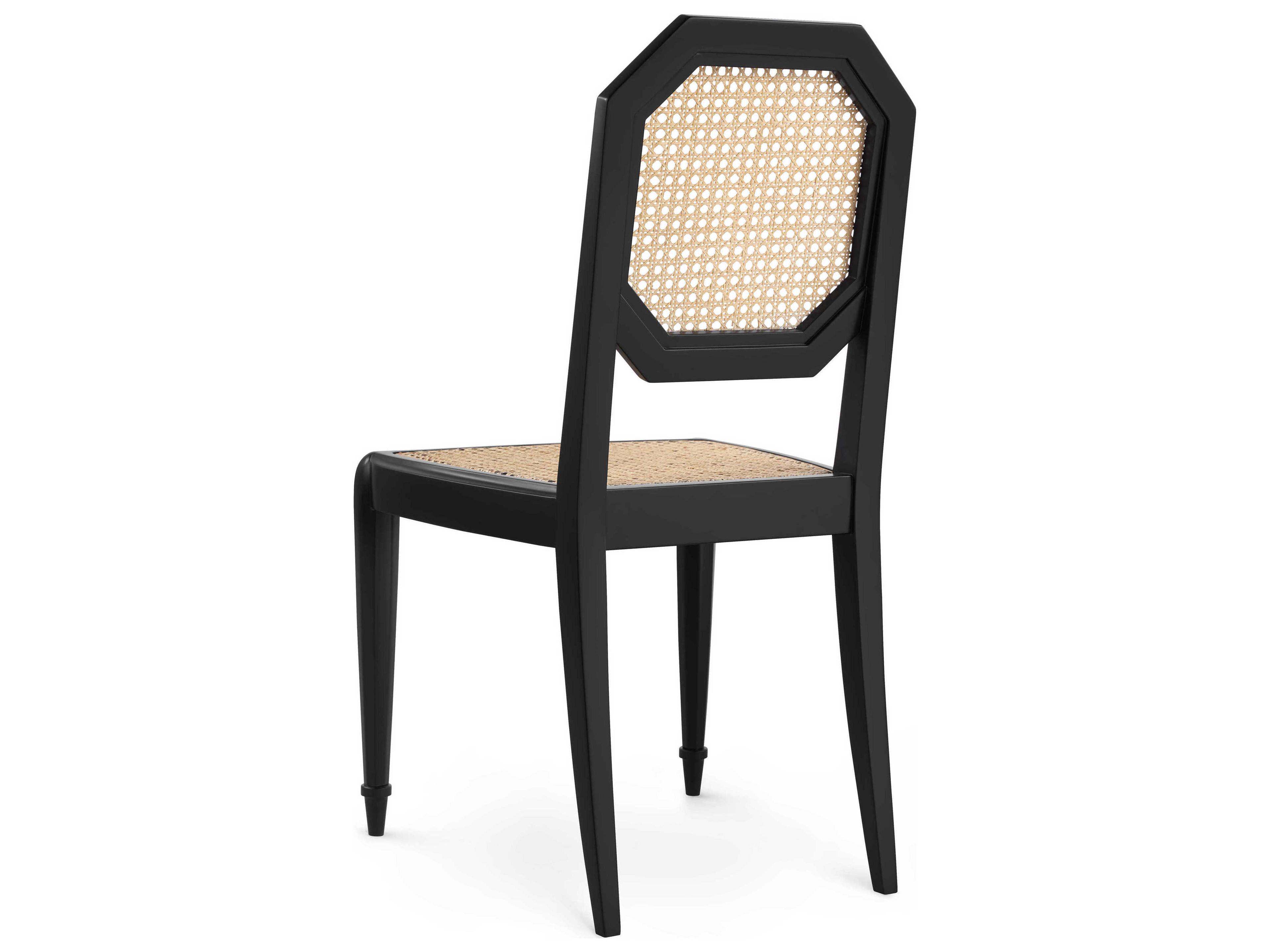Villa & House Mahogany Wood Black Side Dining Chair