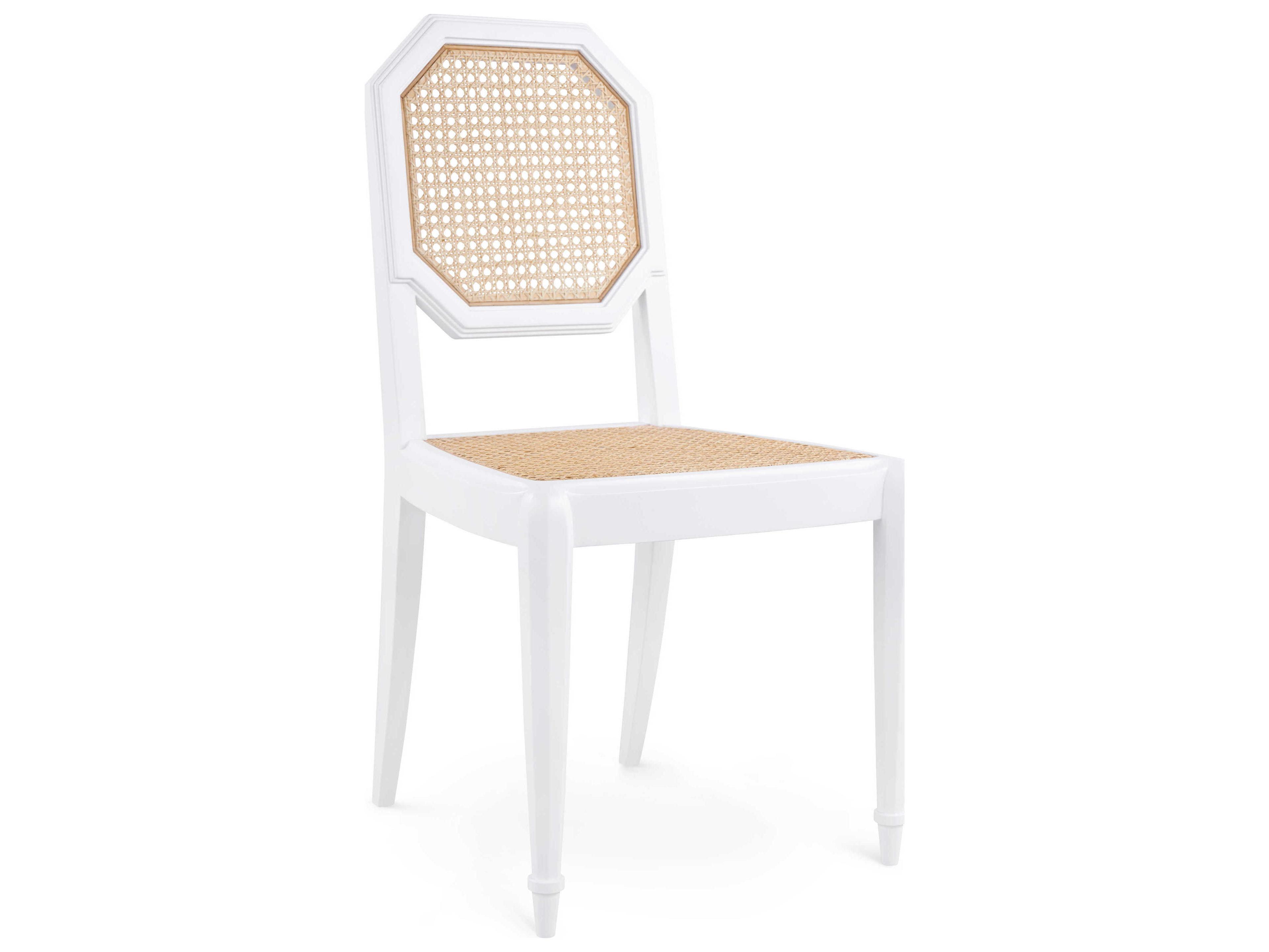 Villa & House Mahogany Wood White Side Dining Chair