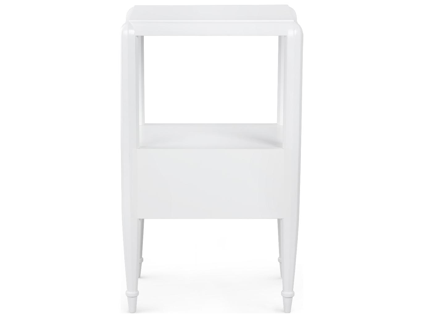 Villa & House Lilian 1-Drawer White Nightstand