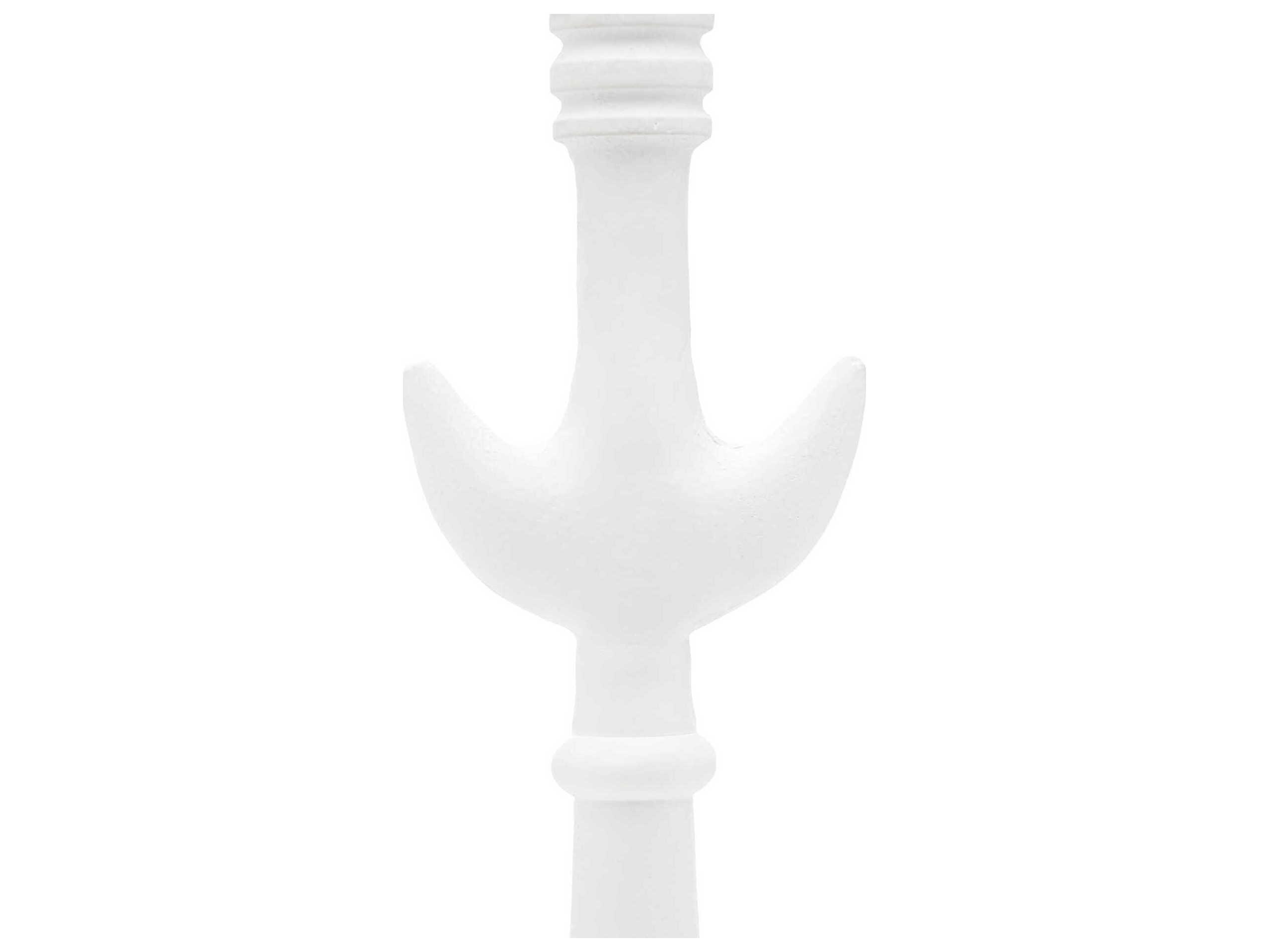 Villa & House Luna Plaster White 1 - Light Buffet Lamp Base (Lamp Only)