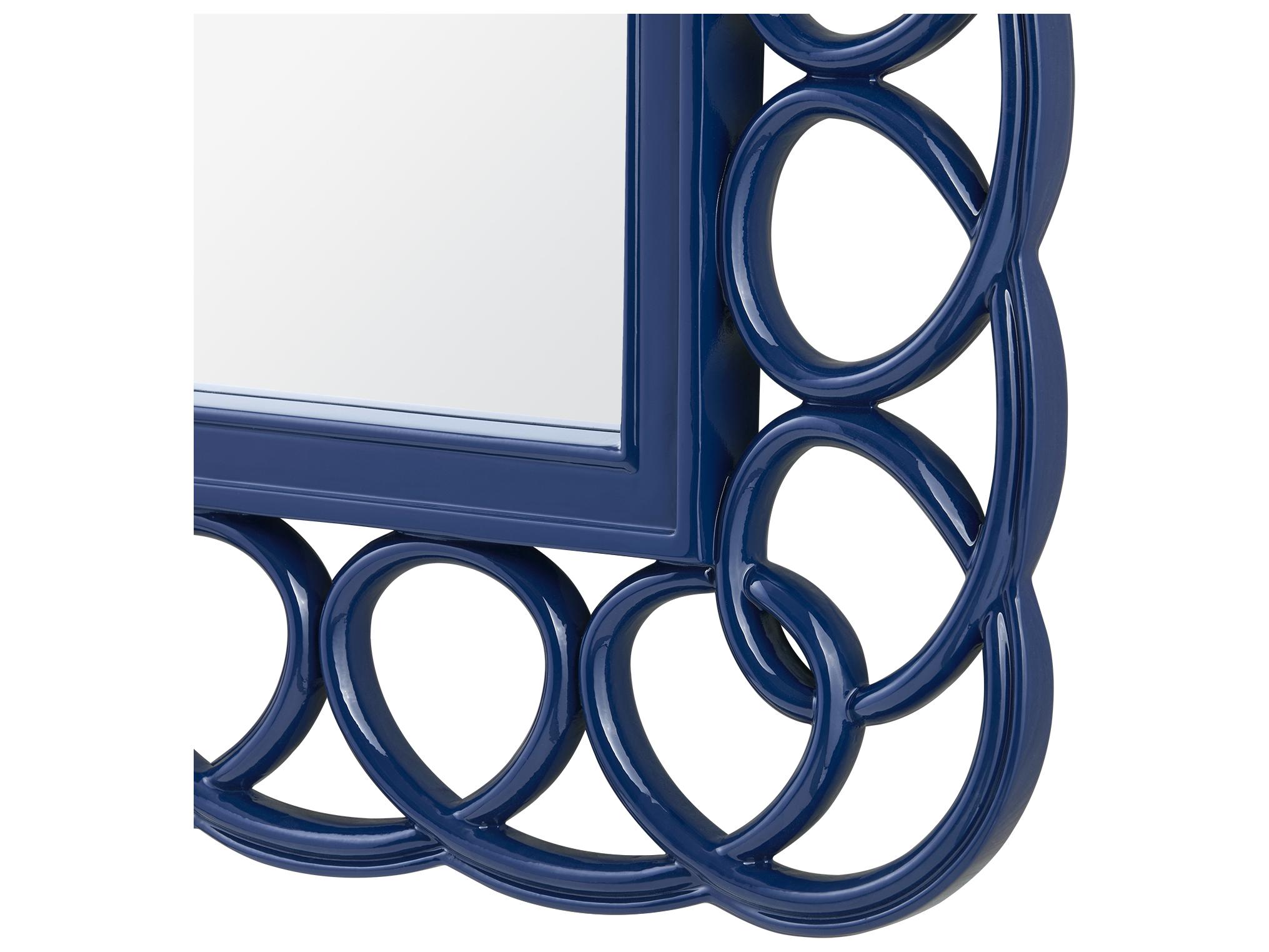 Villa & House Loop Marine Blue Wall Mirror Rectangular