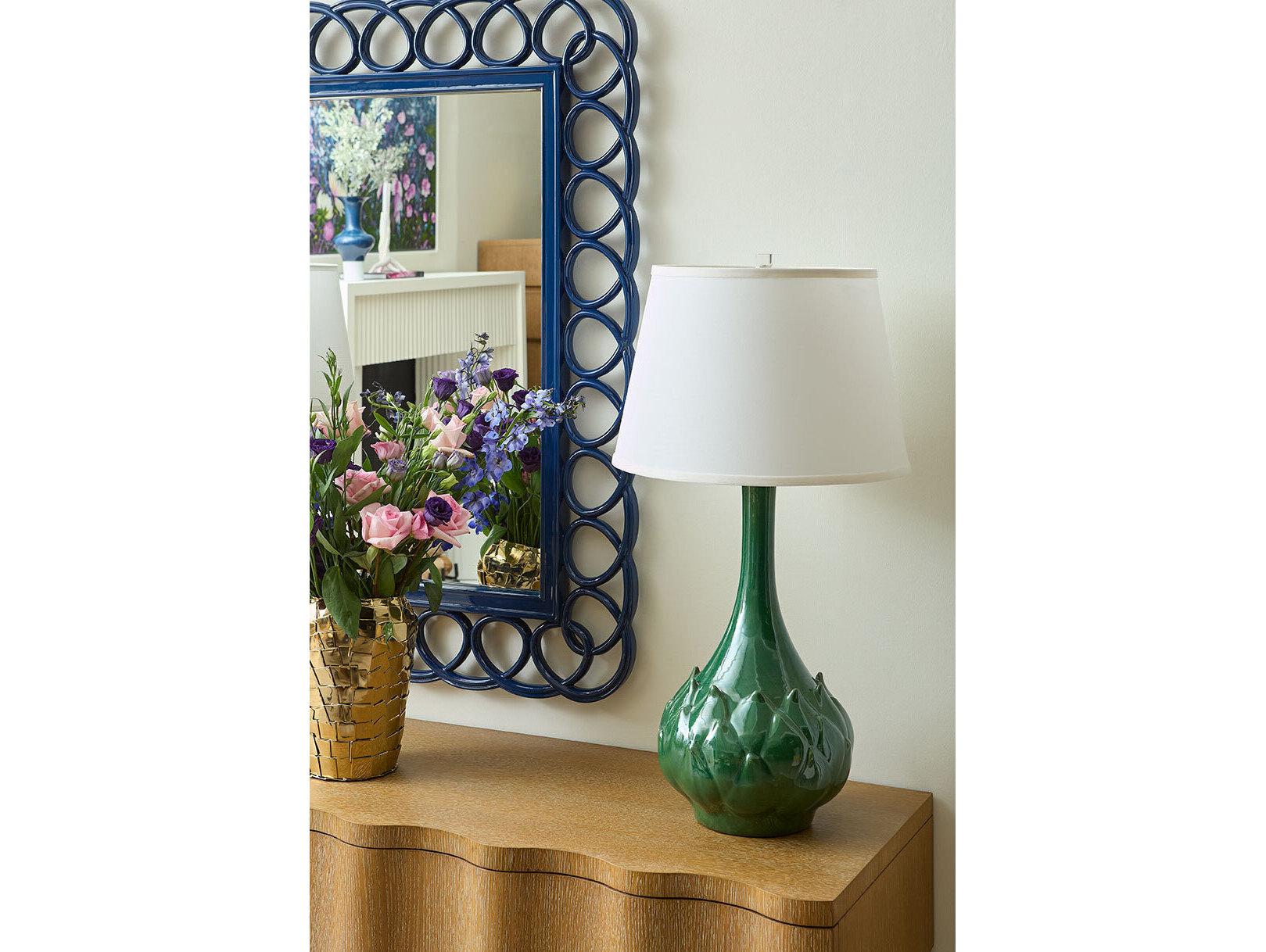 Villa & House Loop Marine Blue Wall Mirror Rectangular