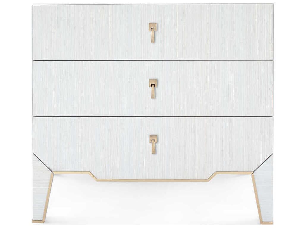 Villa & House 3-Drawers Gold Nightstand