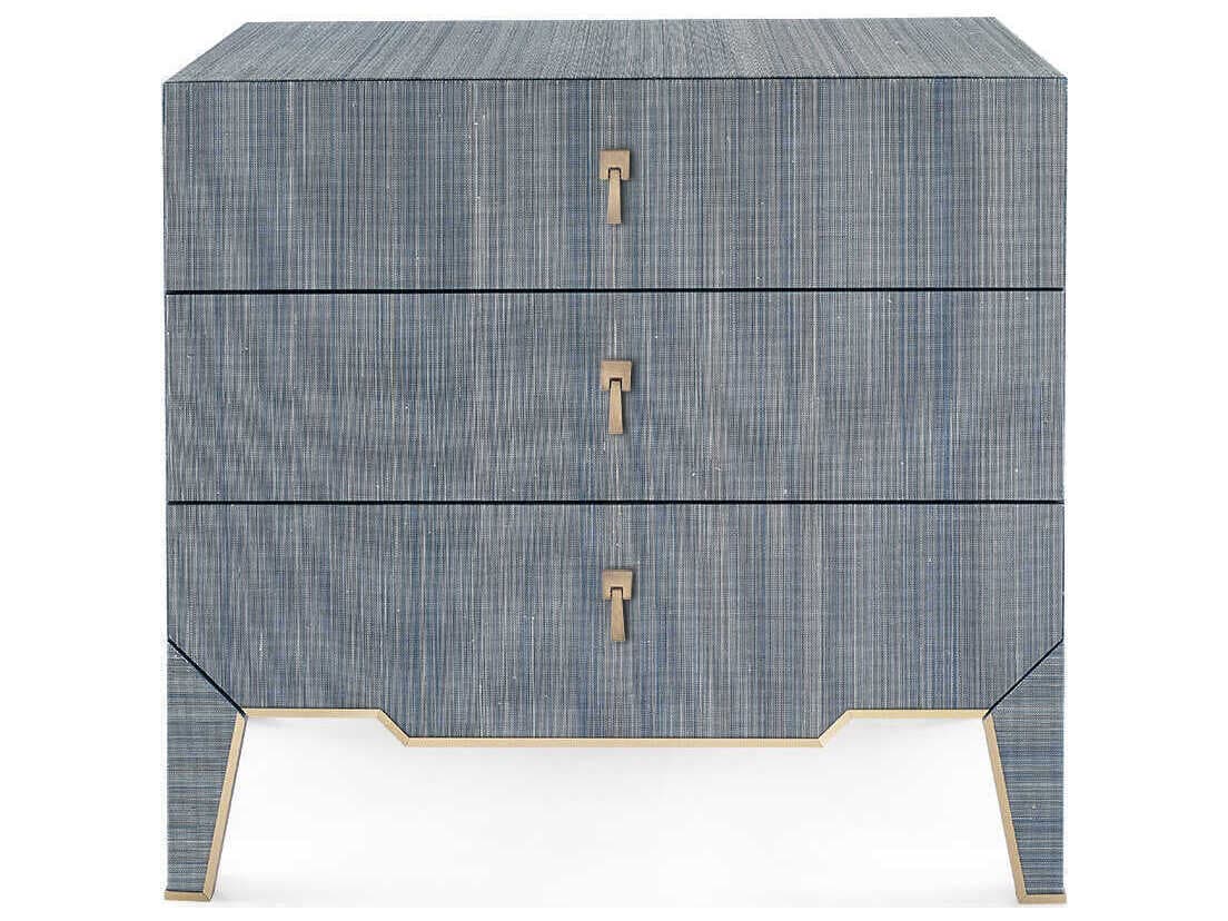 Villa & House 3-Drawers Gold Nightstand
