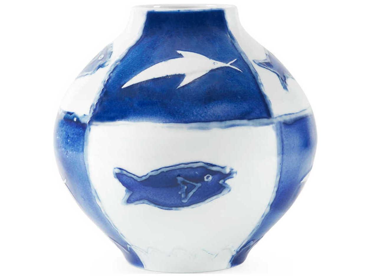 Villa & House Blue / White Malaga Vase