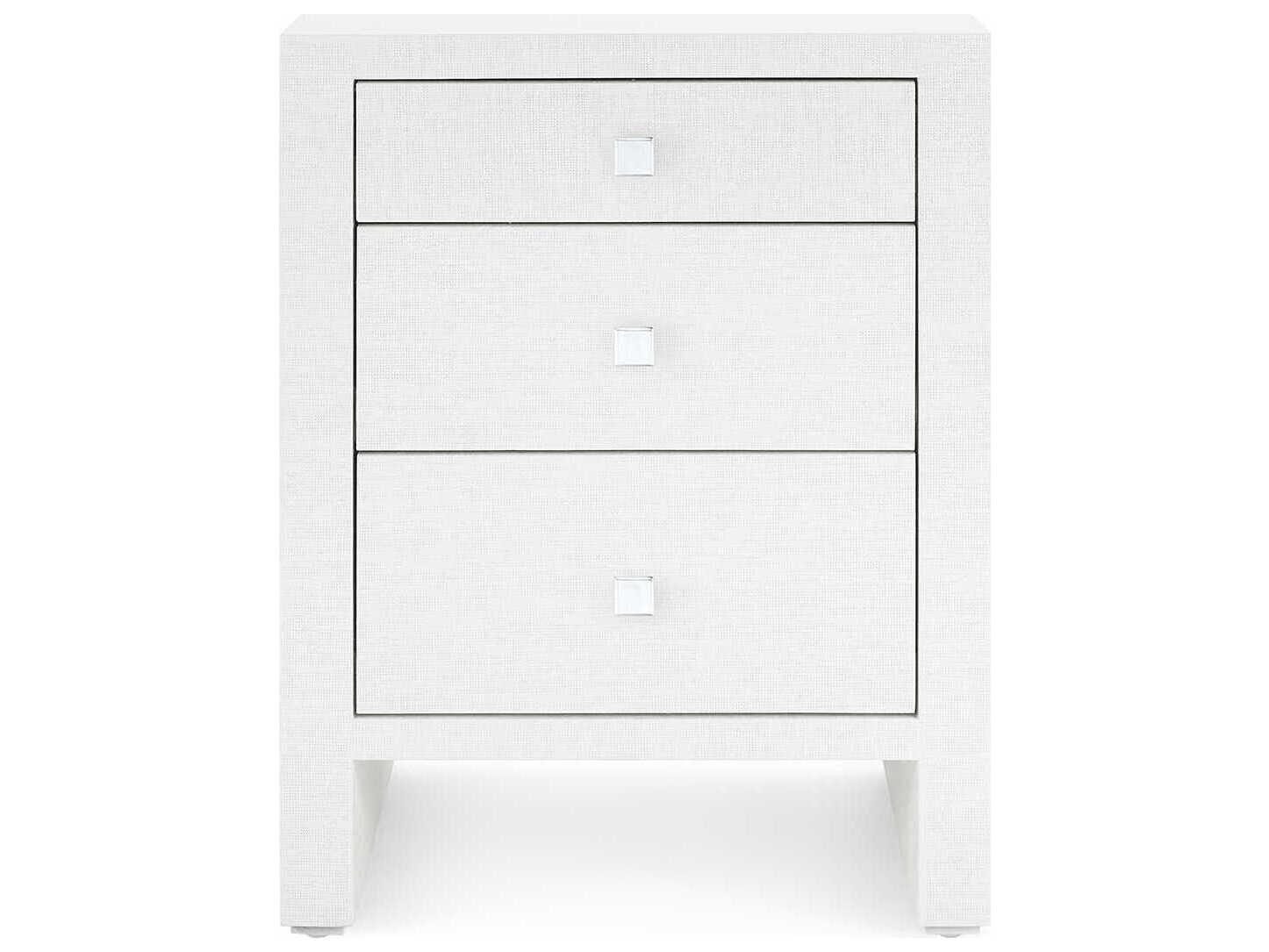 Villa & House Rectangular Wood Chiffon White End Table