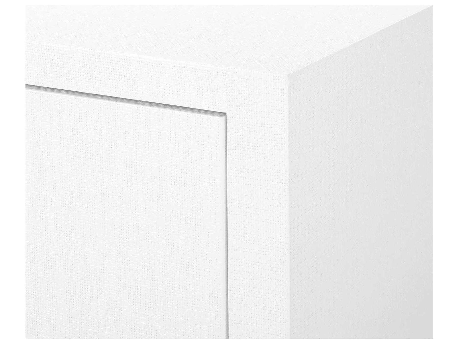 Villa & House Rectangular Wood Chiffon White End Table