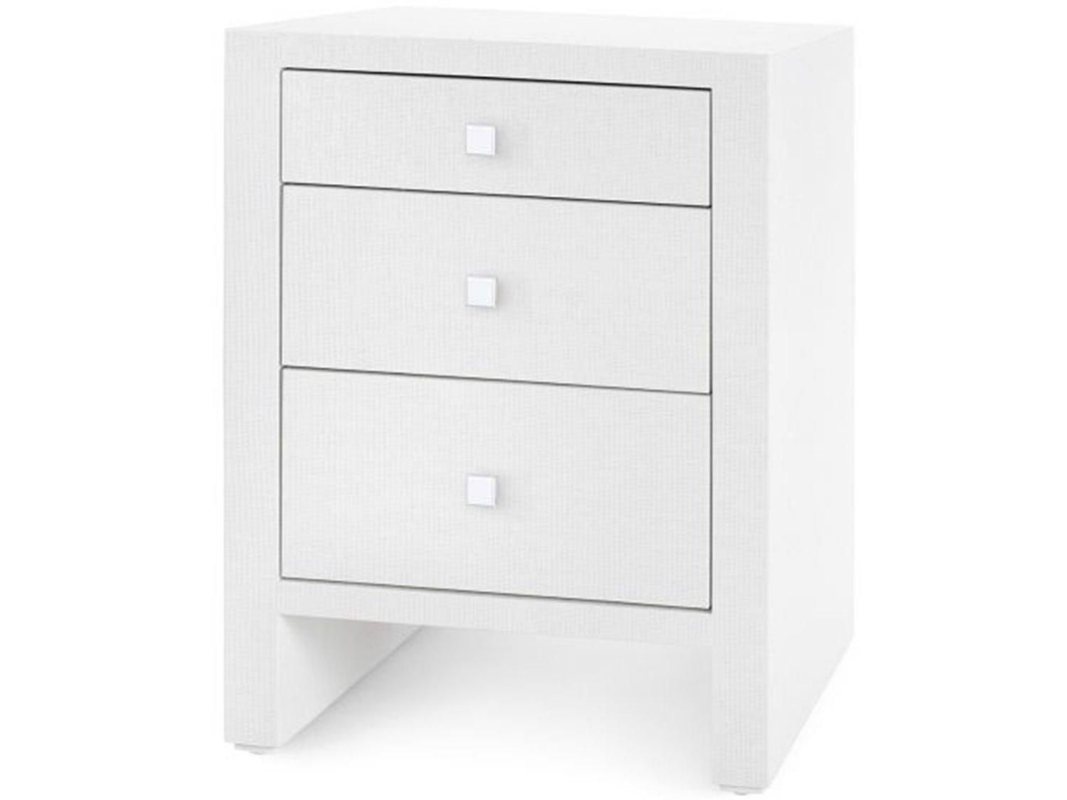 Villa & House Rectangular Wood Chiffon White End Table