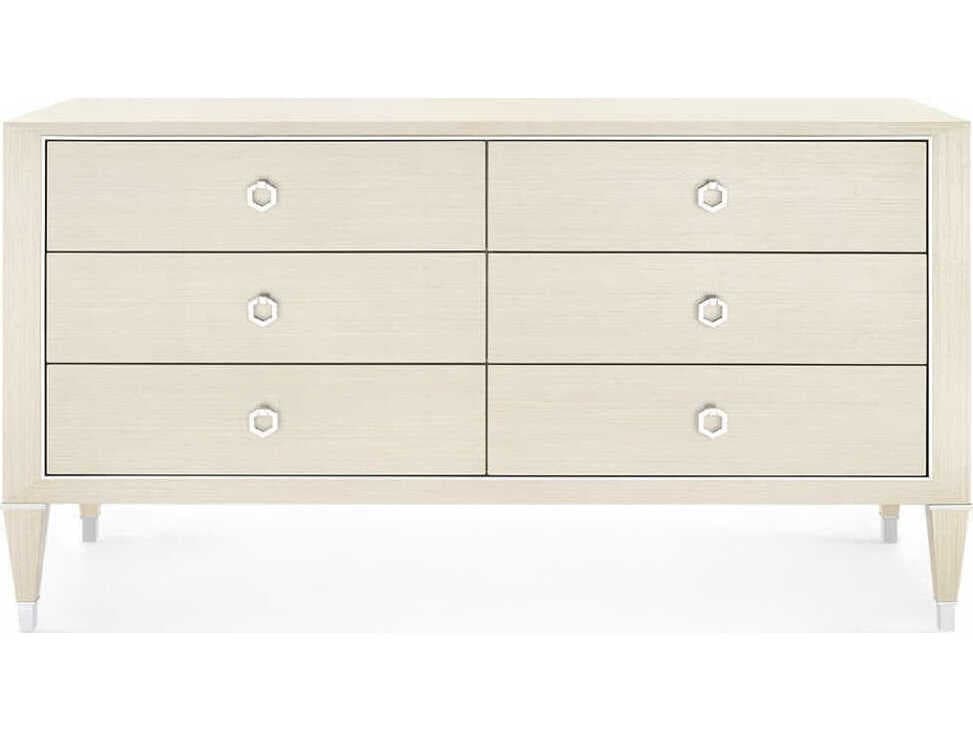 Villa & House Morris 6-Drawers Beige Oak Wood Double Dresser