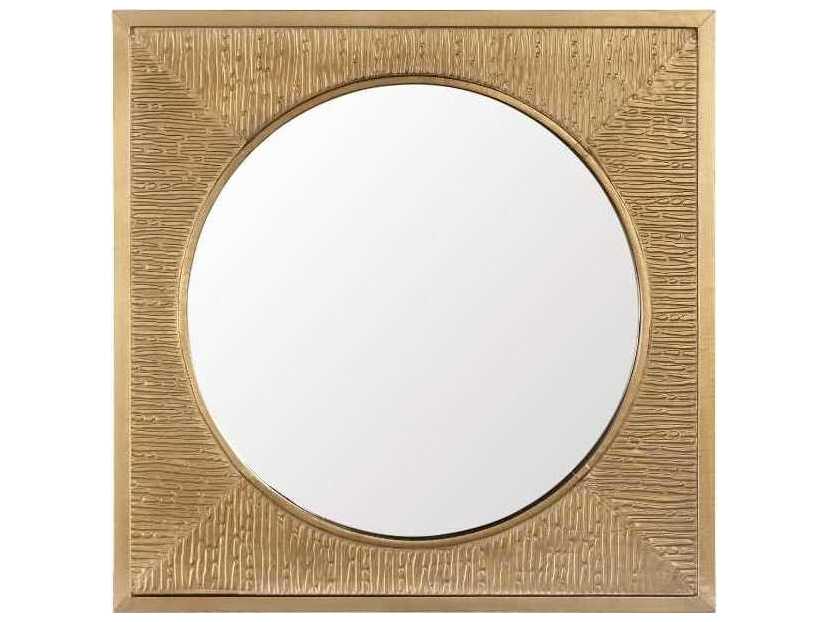 Villa & House Antique Brass Square Wall Mirror
