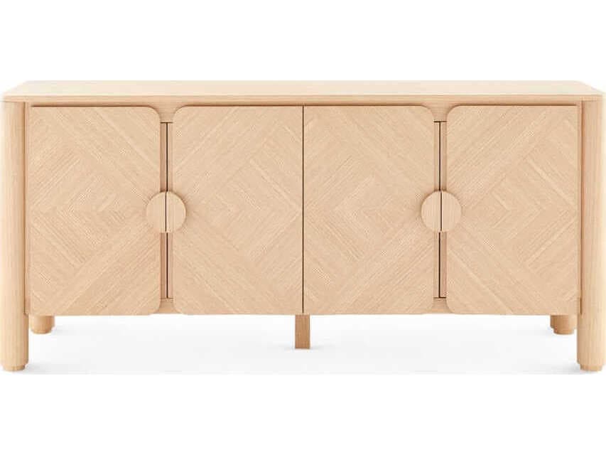 Villa & House Nolan 76" Oak Wood Pristine Media Console