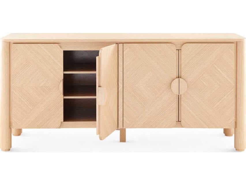 Villa & House Nolan 76" Oak Wood Pristine Media Console