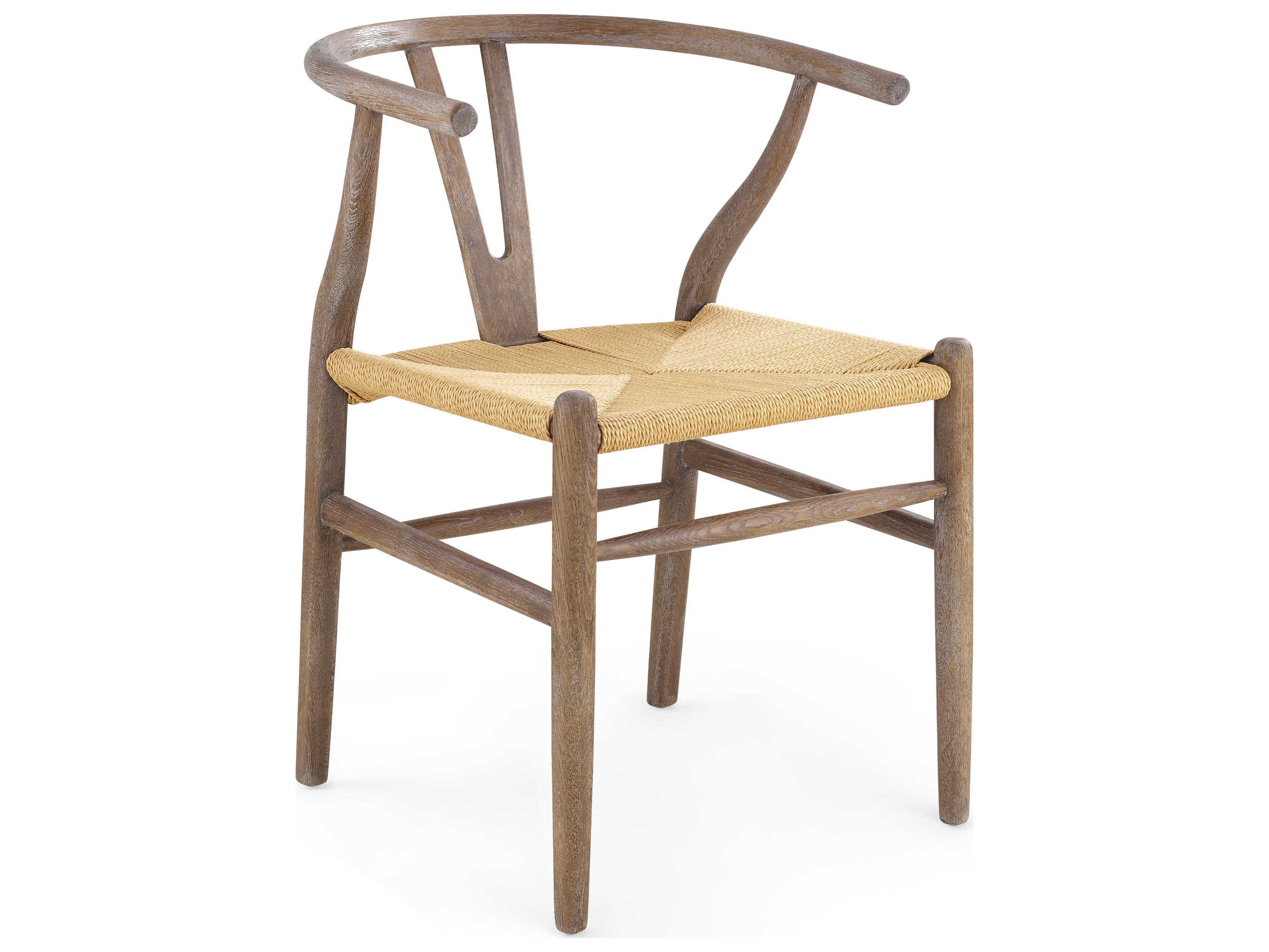 Villa & House Oak Wood Brown Arm Dining Chair