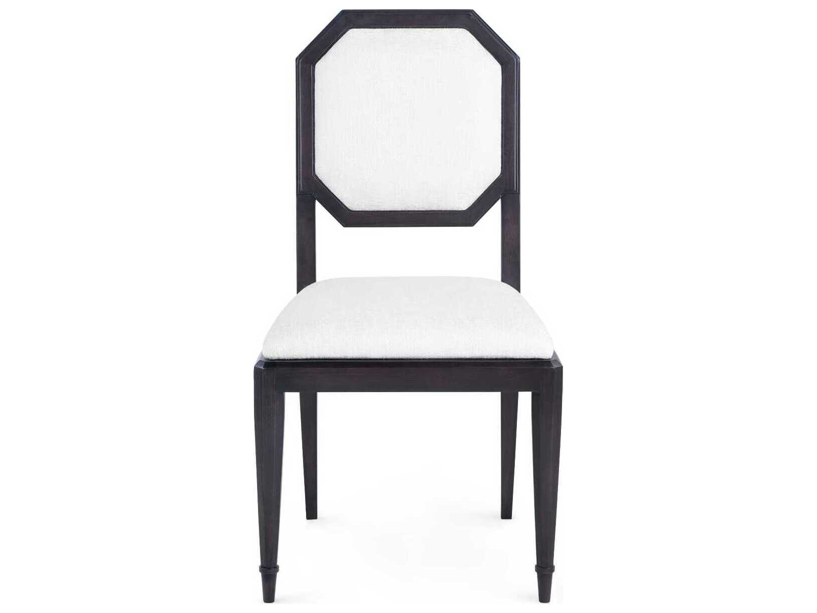Villa & House Philippe Rubberwood Black Upholstered Armless Dining Chair