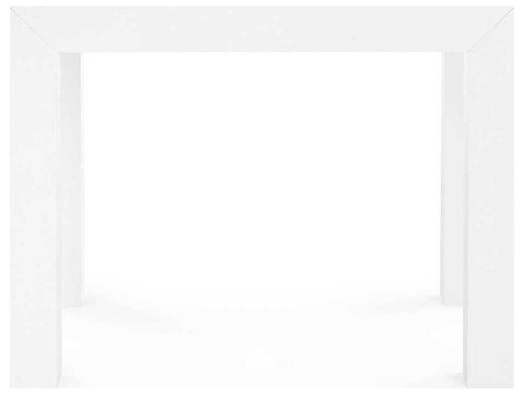 Villa & House Parsons Rectangular Chiffon White End Table