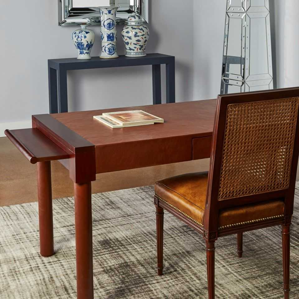 Villa & House Parsons Rectangular Navy Blue Console Table