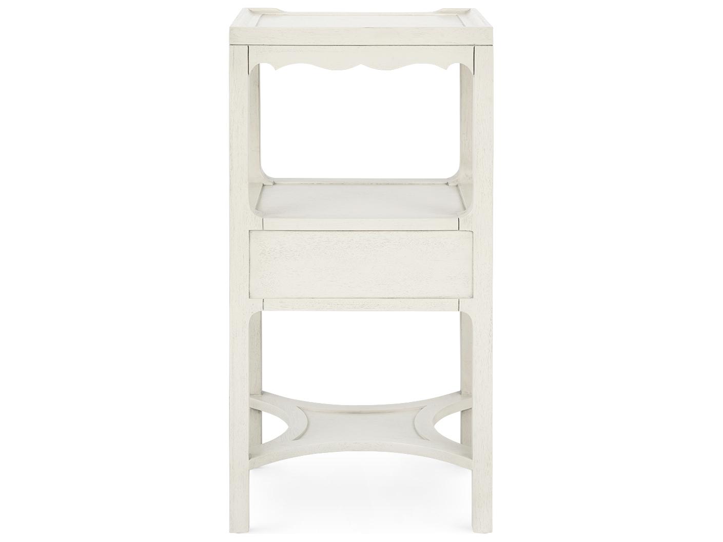 Villa & House Sara 1-Drawer White Nightstand