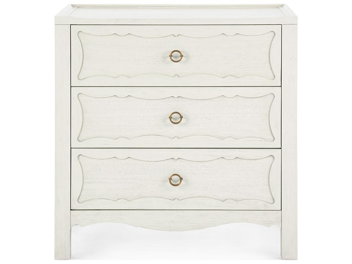 Villa & House Sara Sailcloth Sheen White Accent Chest