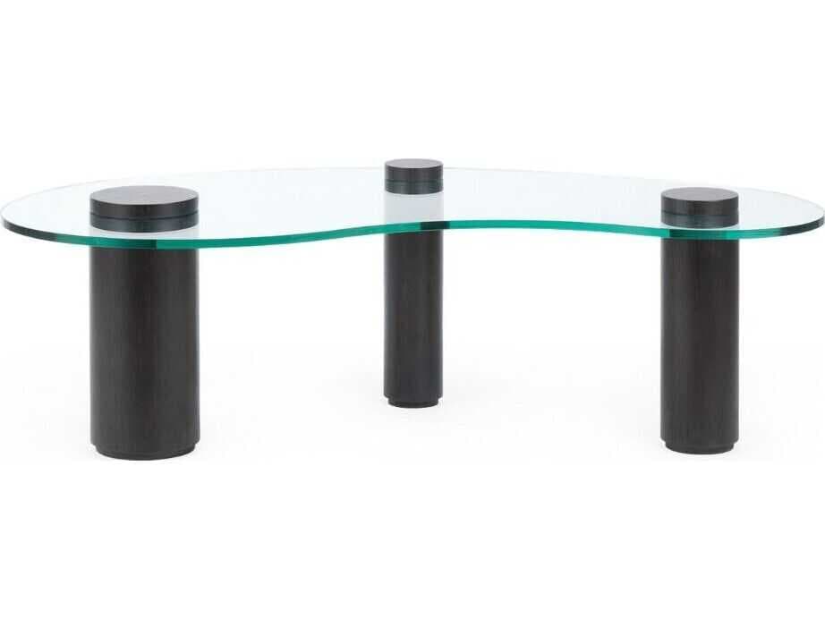 Villa & House Scarlotti Glass Espresso Brown Coffee Table