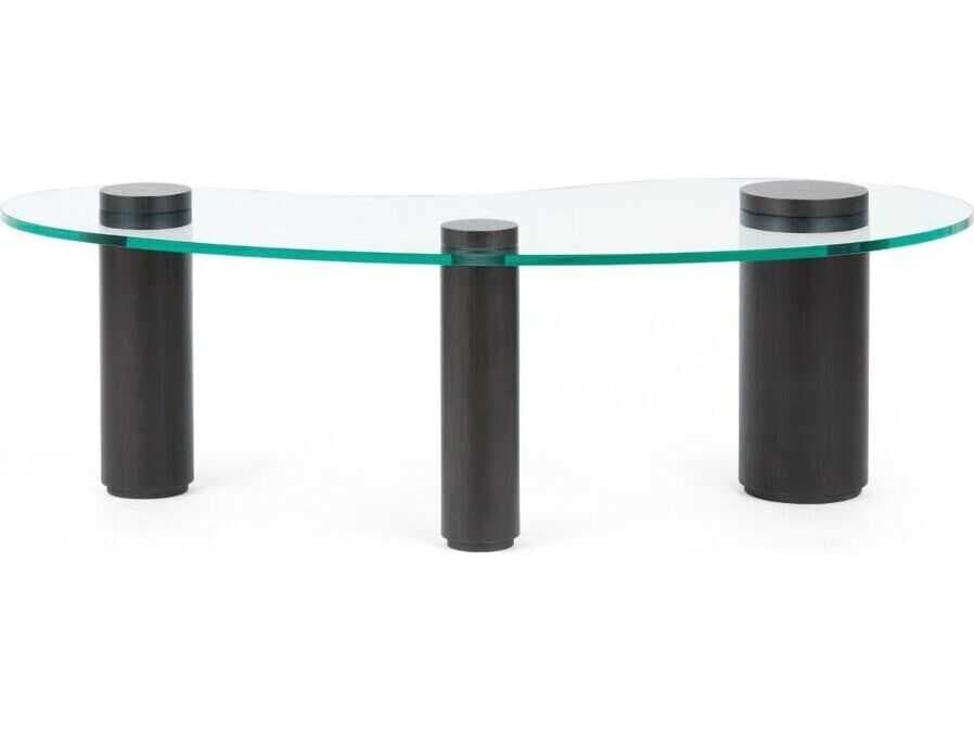 Villa & House Scarlotti Glass Espresso Brown Coffee Table