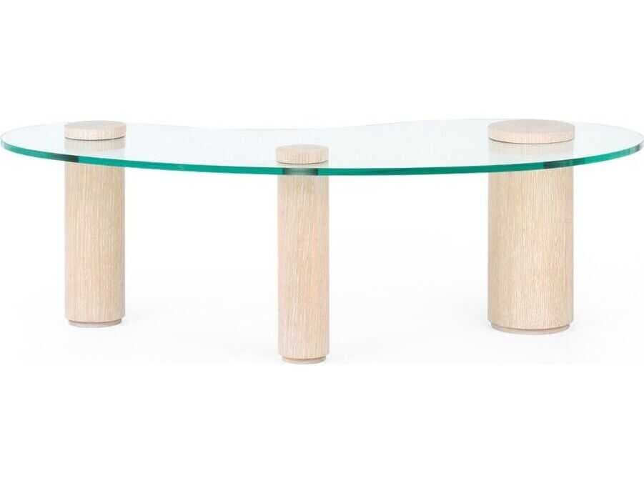 Villa & House Scarlotti Glass Sand Beige Coffee Table