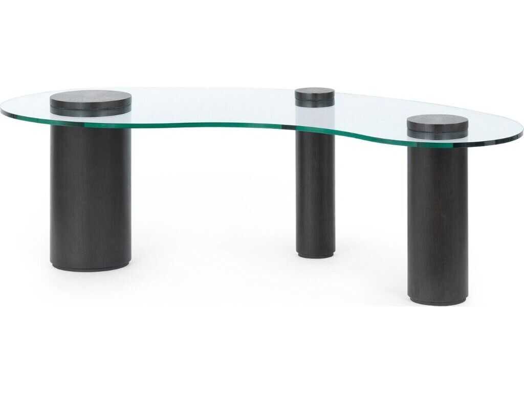 Villa & House Scarlotti Glass Espresso Brown Coffee Table