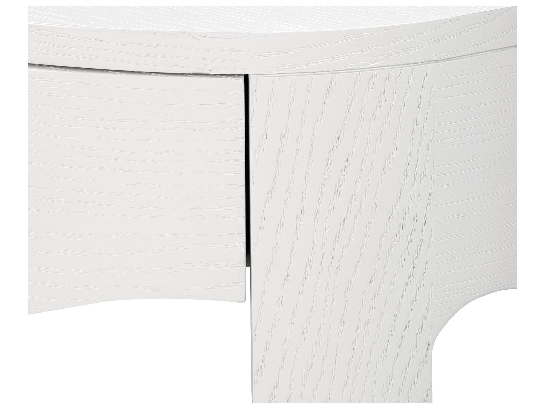 Villa & House Scarlett Oval Wood Glazed Whisper White End Table