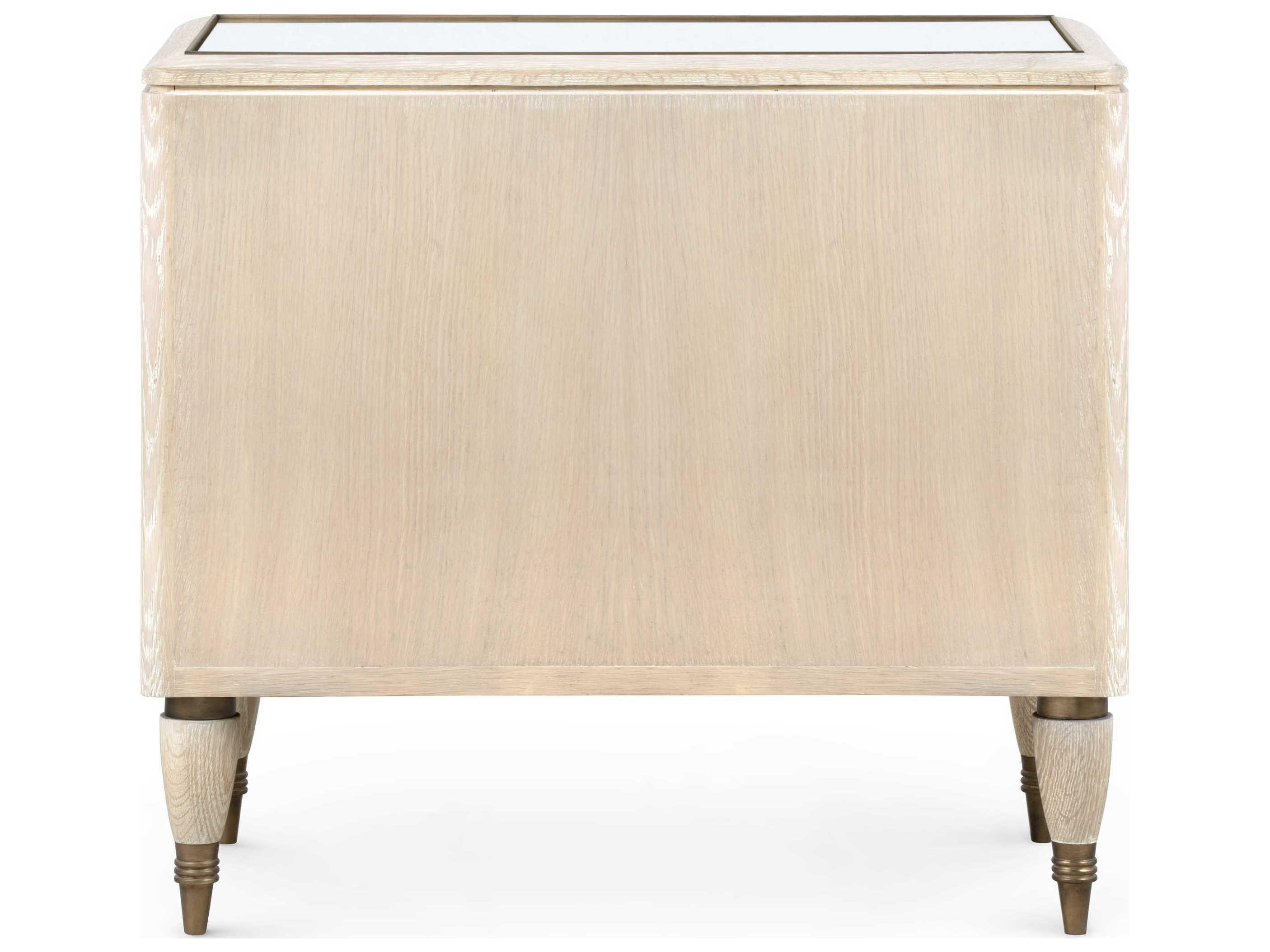 Villa & House 1-Drawer Brown Oak Wood Nightstand