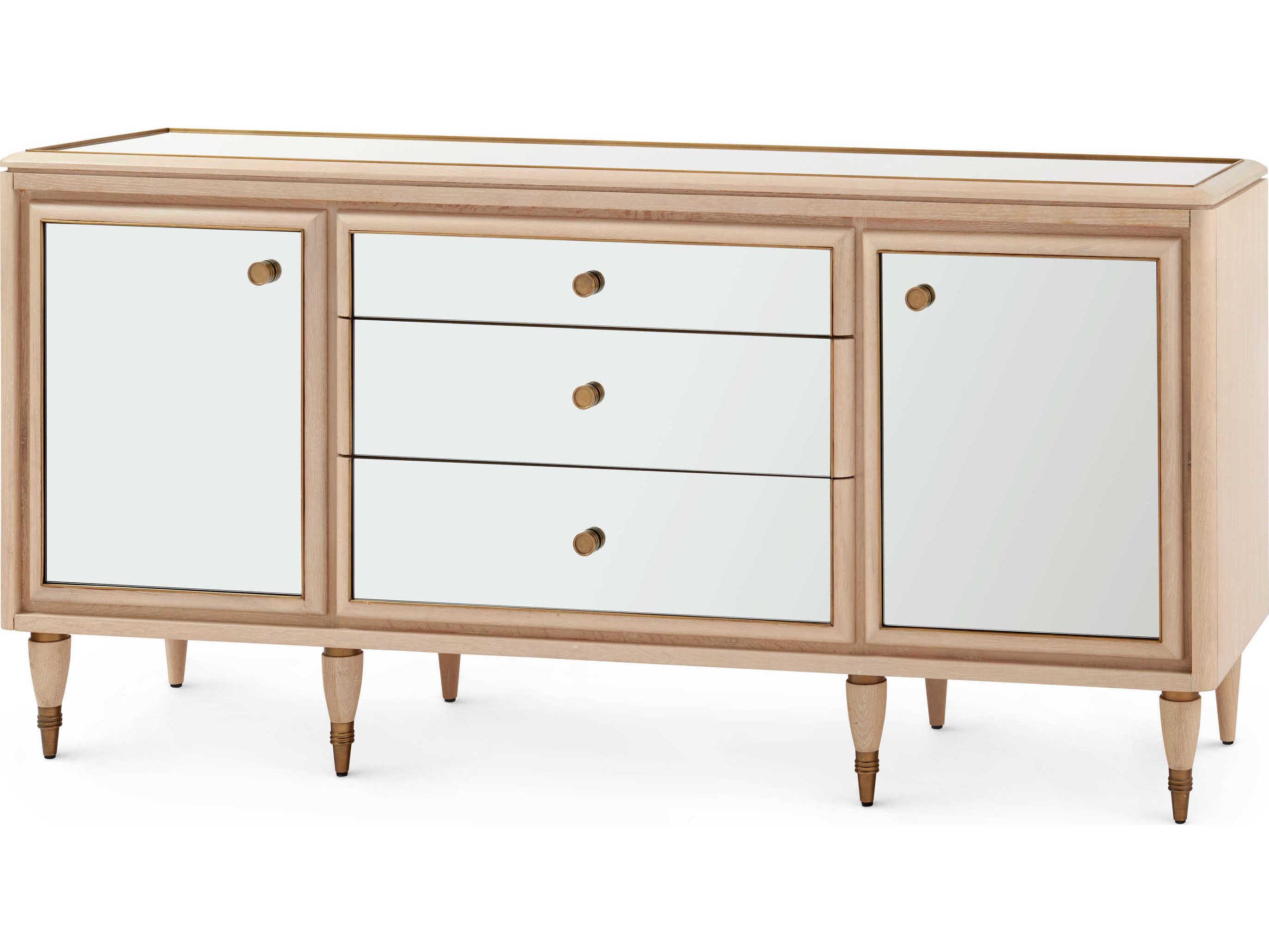 Villa & House Sofia 3-Drawers Brown Oak Wood Dresser